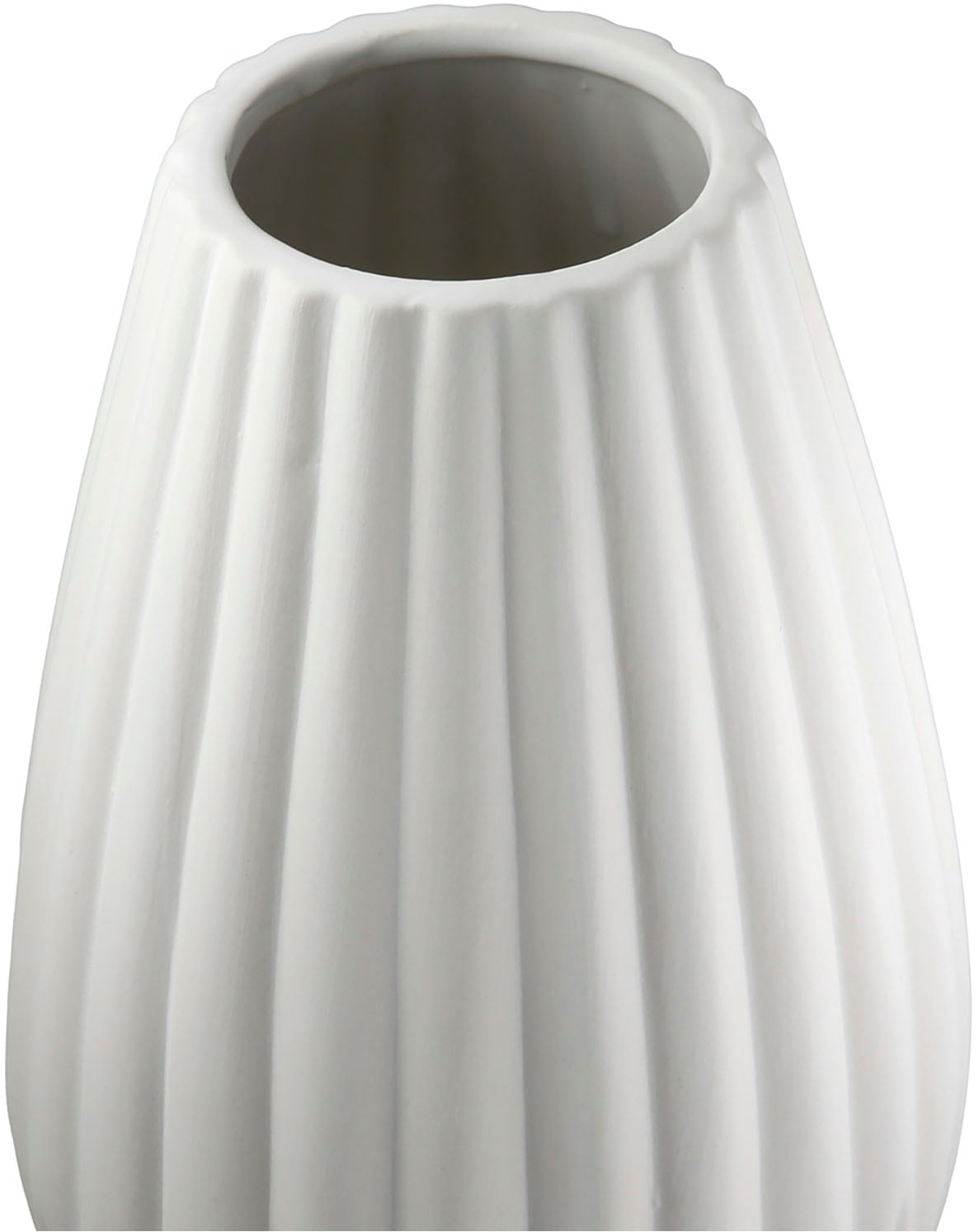 Casablanca by Gilde Tischvase »2tlg. Set Vase Piega weiß H.17 cm«, (1 St.)