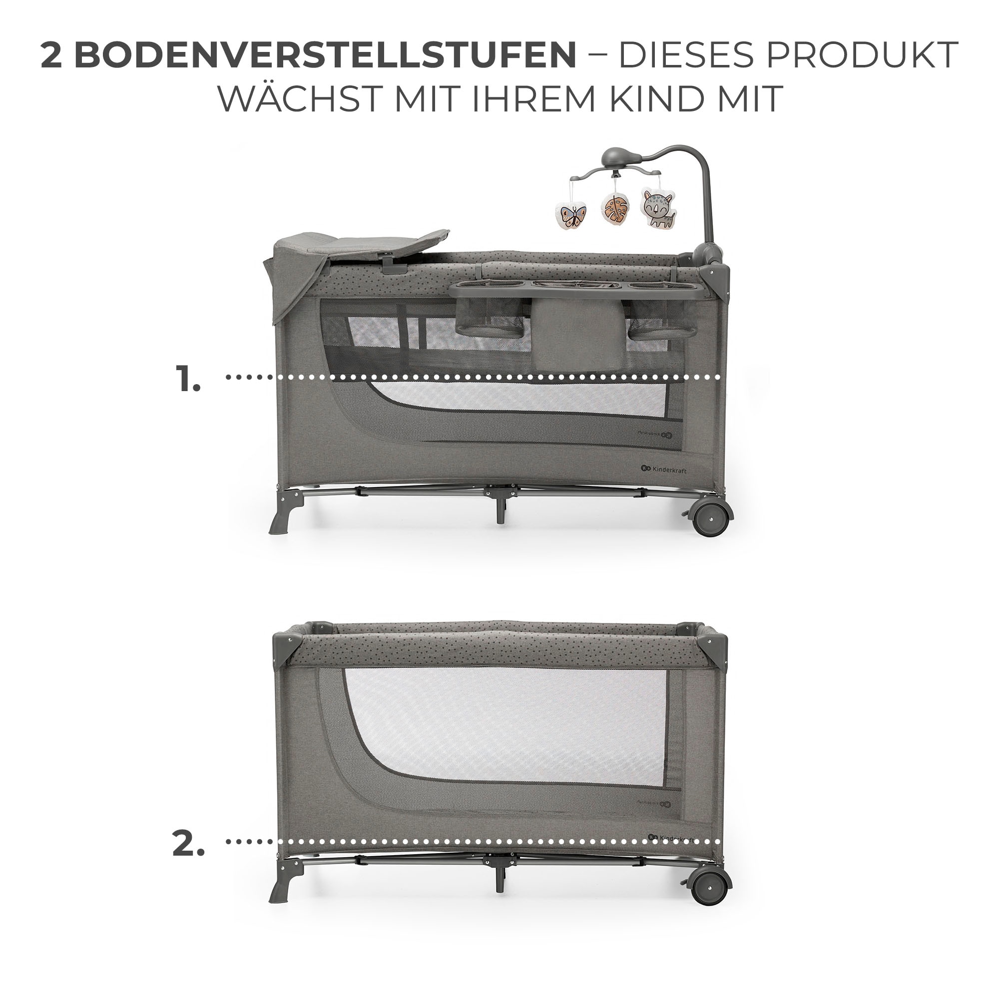 Kinderkraft Baby-Reisebett »JOY 2 mit Zubehör«