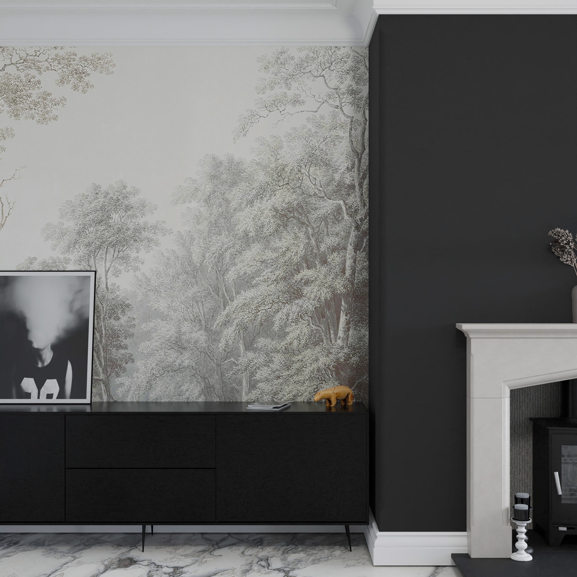 Art for the home Fototapete »Stattliches Waldgebiet«, Wald, Design Tapeten günstig online kaufen
