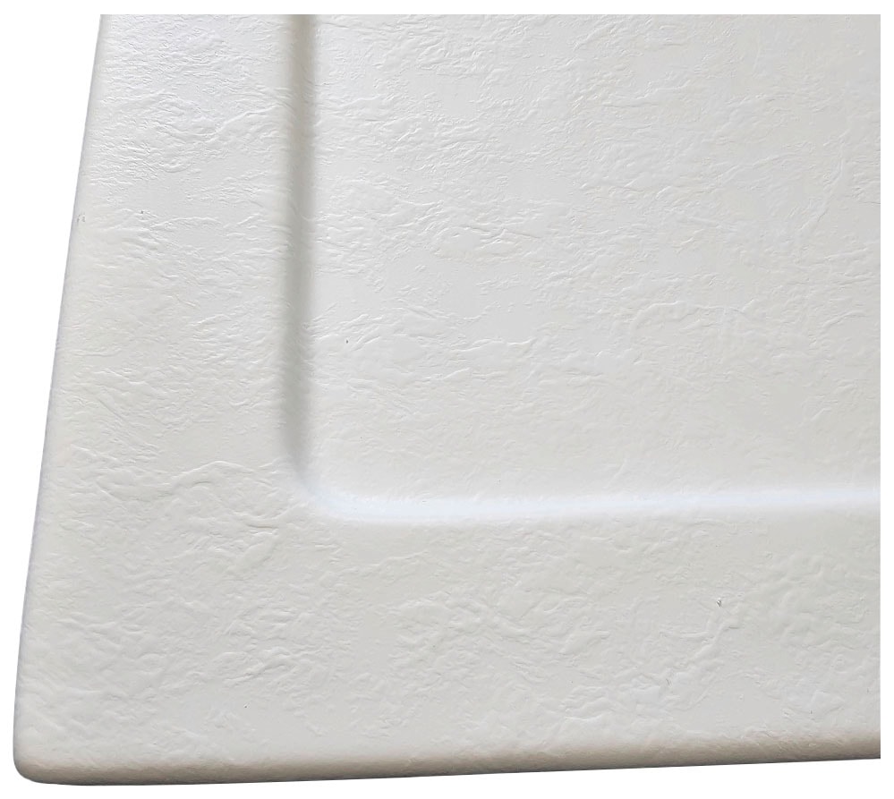 Sanotechnik Eckduschwanne, mit Steineffekt, LxBxH: 90x90x4 cm