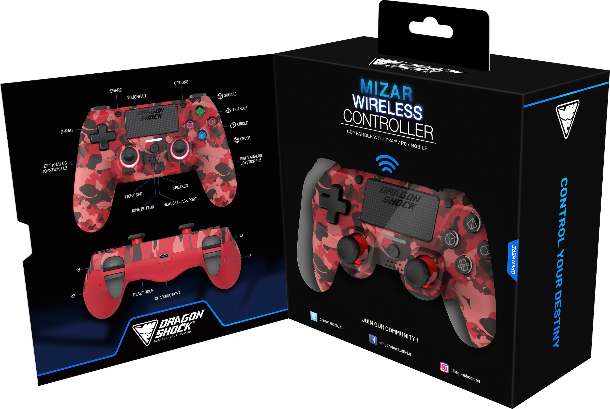 DRAGONSHOCK Controller »Mizar Wireless für PS4«