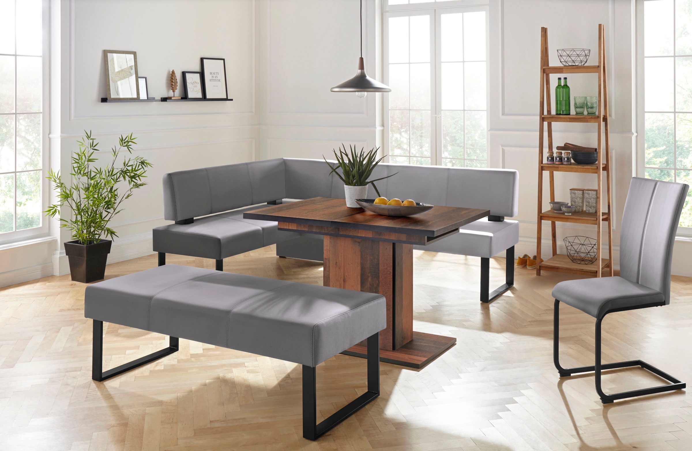 Home affaire Sitzbank »Oliver«, Breite 140cm, mit Metallgestell