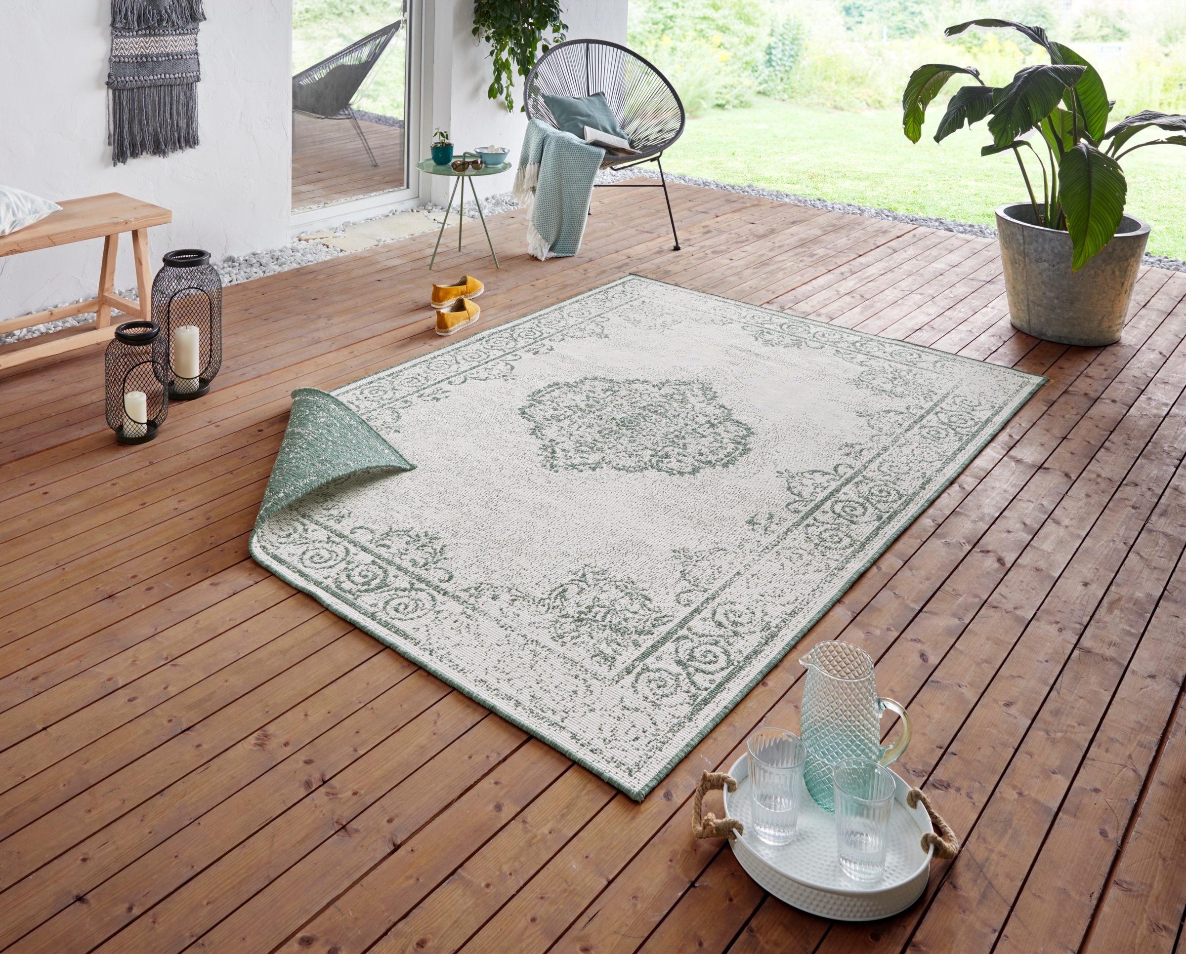 HANSE Home Teppich »CEBU Wendeteppich«, rechteckig, 5 mm Höhe, In-& Outdoor günstig online kaufen