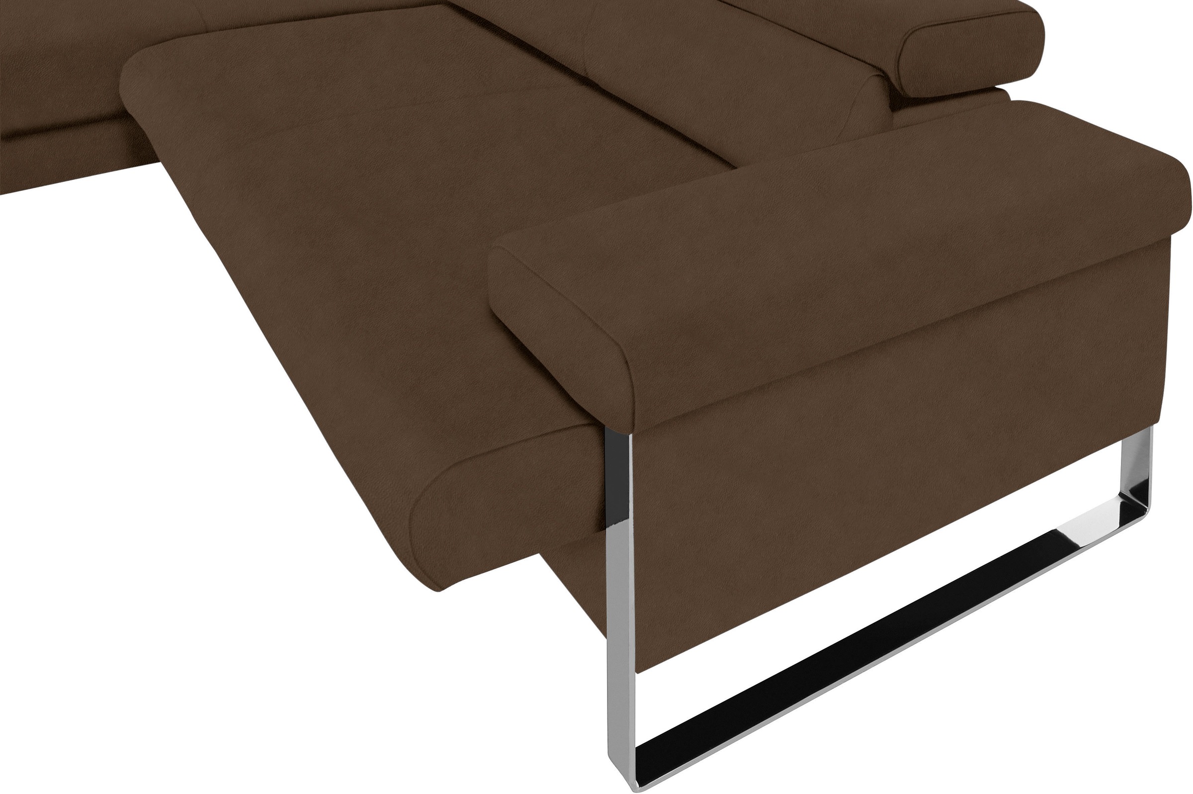 W.SCHILLIG Ecksofa »finn, toller Sitzkomfort, L-Form, hochwertige Verarbeitungsdetails«, German Design Award 2016, Fußgestell Chrom glänzend, Breite 281 cm