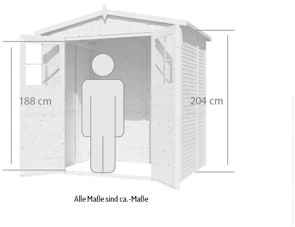 KONIFERA Gartenhaus »Alto 2 Fineline Satteldach«