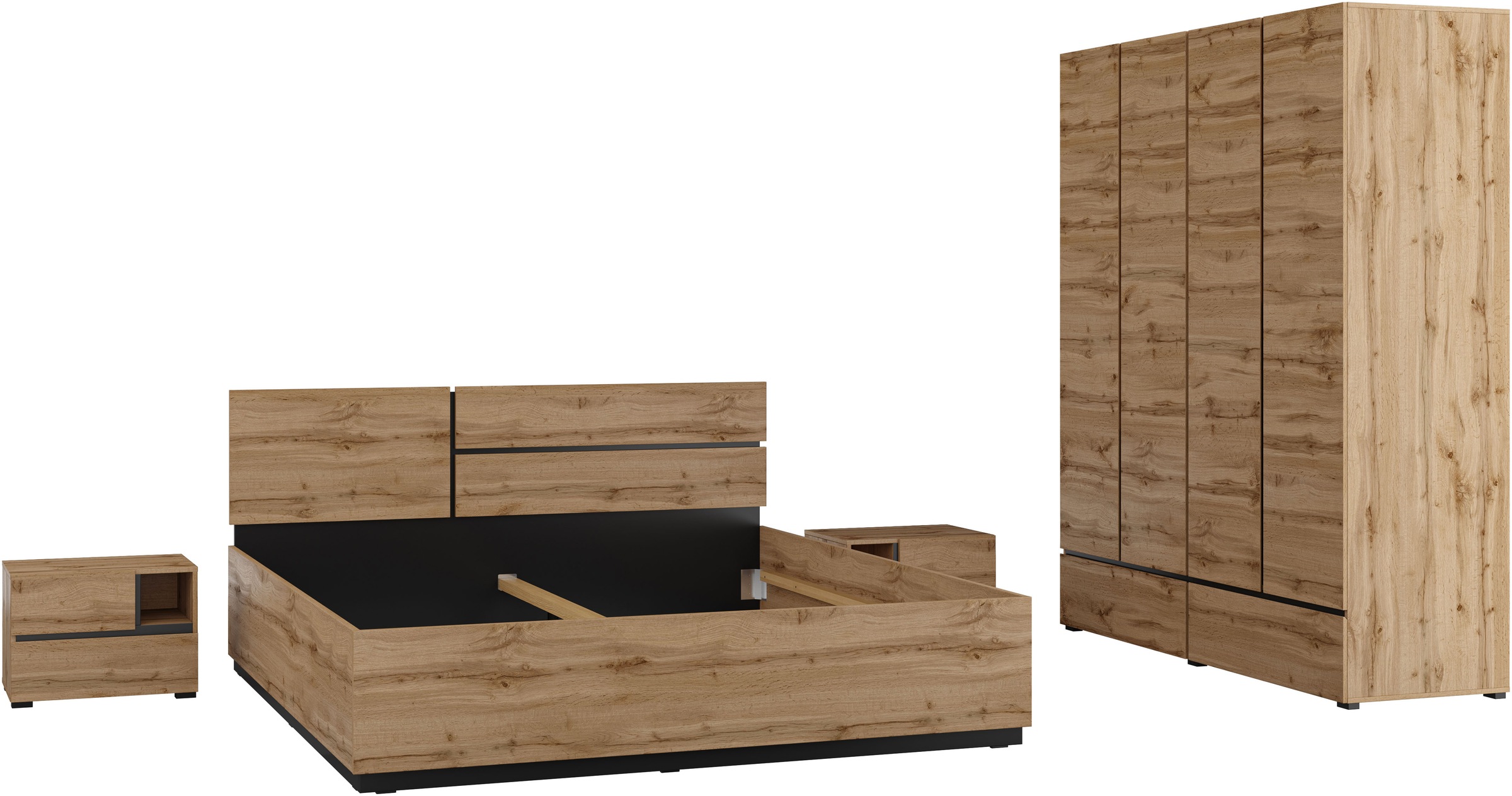 INOSIGN Schlafzimmer-Set »Cross, moderne, grifflose Optik, FSC-zertifiziert günstig online kaufen