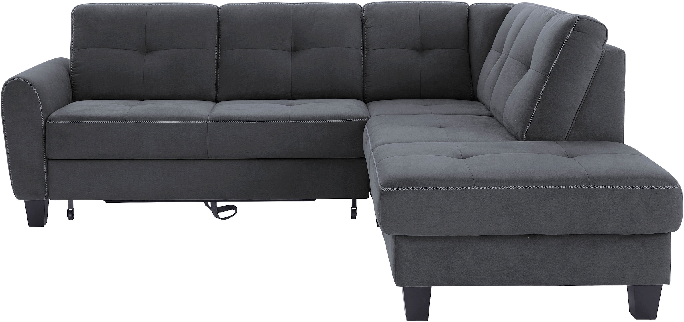 sit&more Ecksofa »Varese L-Form«, mit Federkern, wahlweise mit Bettfunktion und Stauraum