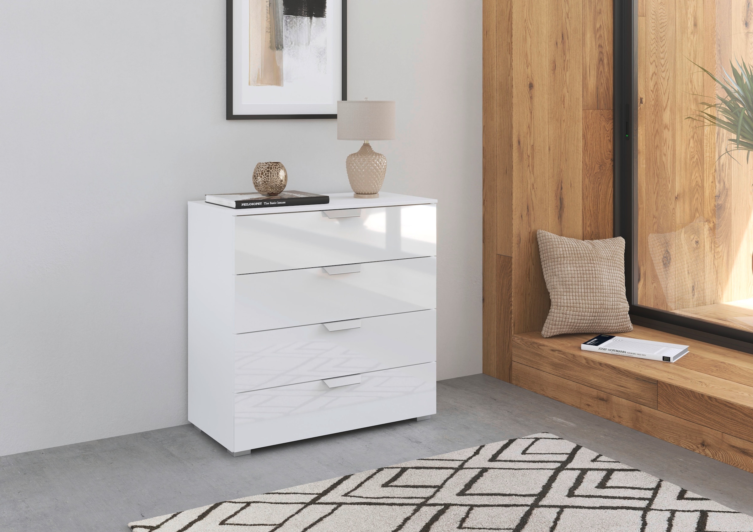 rauch Schubkastenkommode »Sideboard Schubladenkommode ORIAS mit Dekor- oder Hochglanzfront«, (Breite 80 cm), vier große und geräumige Schubladen mit viel Stauraum MADE IN GERMANY