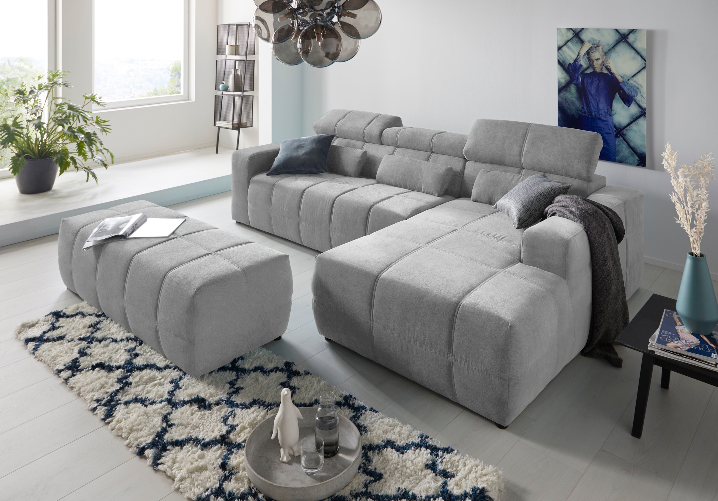 DOMO collection Ecksofa »Brandon große Ausführung B/T/H: 289/177/80 cm, auc günstig online kaufen