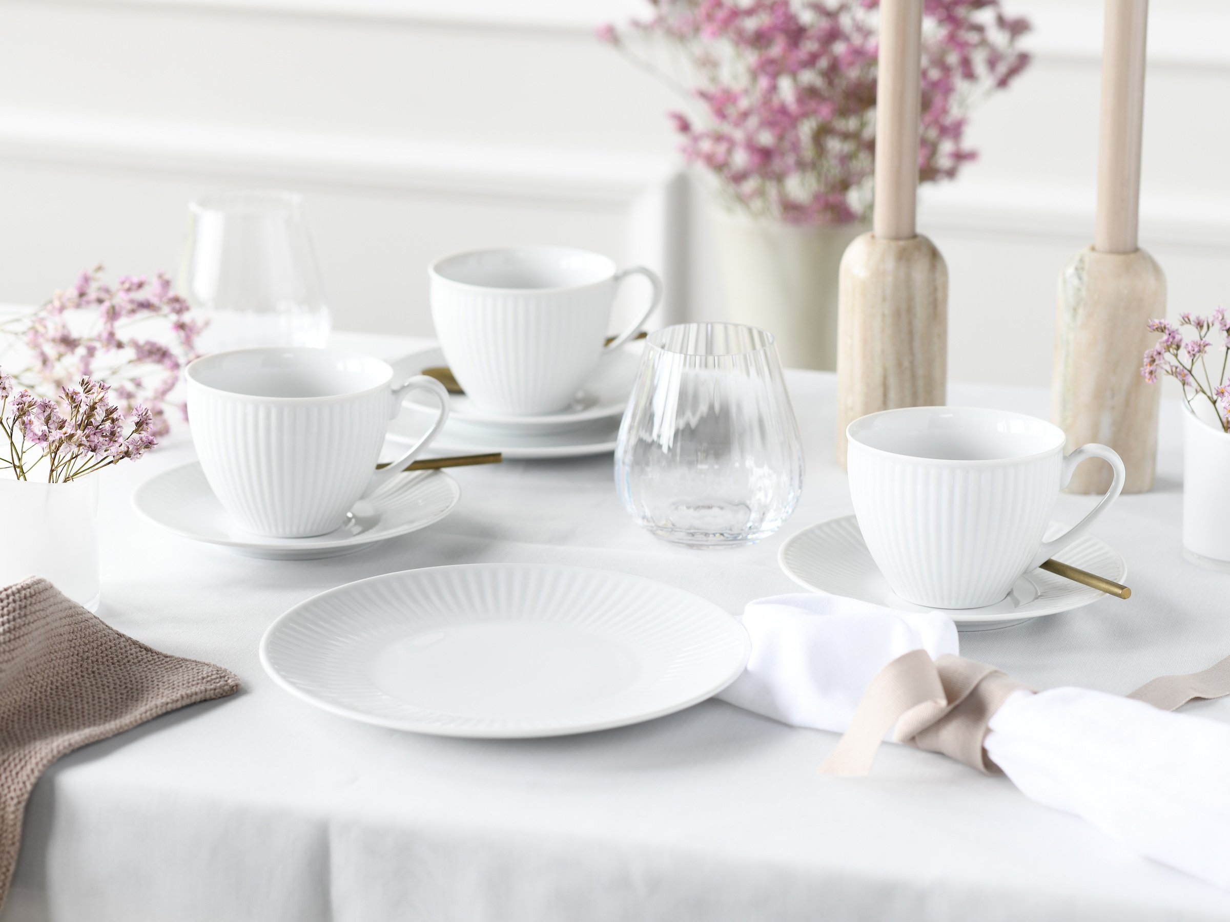 CreaTable Kombiservice »Valencia Weiß, Kombi-Service 30-tlg« Elegant, Boho Chic