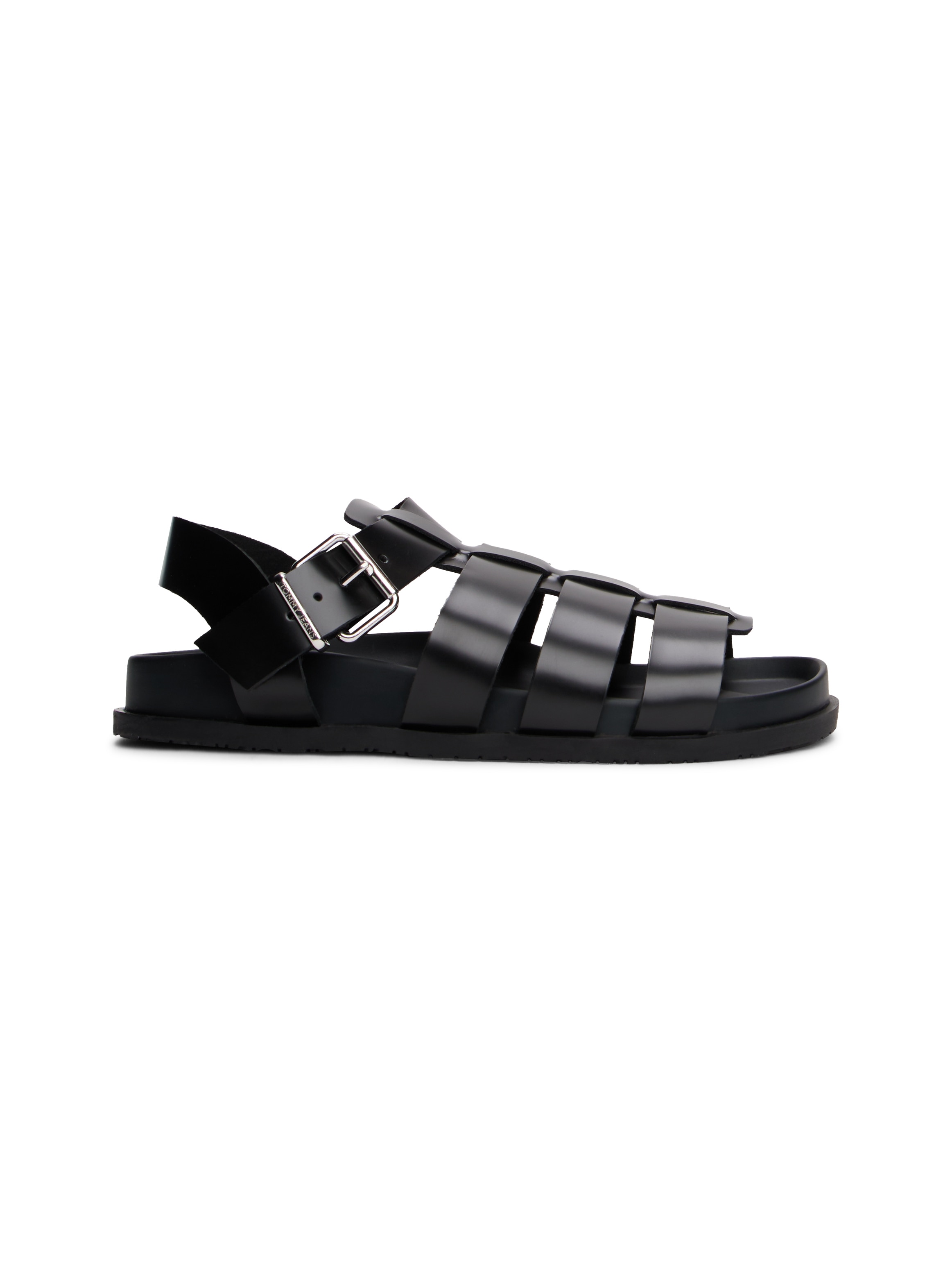 Tommy Jeans Riemchensandale »TJW FISHERMAN PATENT SANDAL«, Sandalette, Sommerschuh, Römersandale mit verstellbarer Schnalle