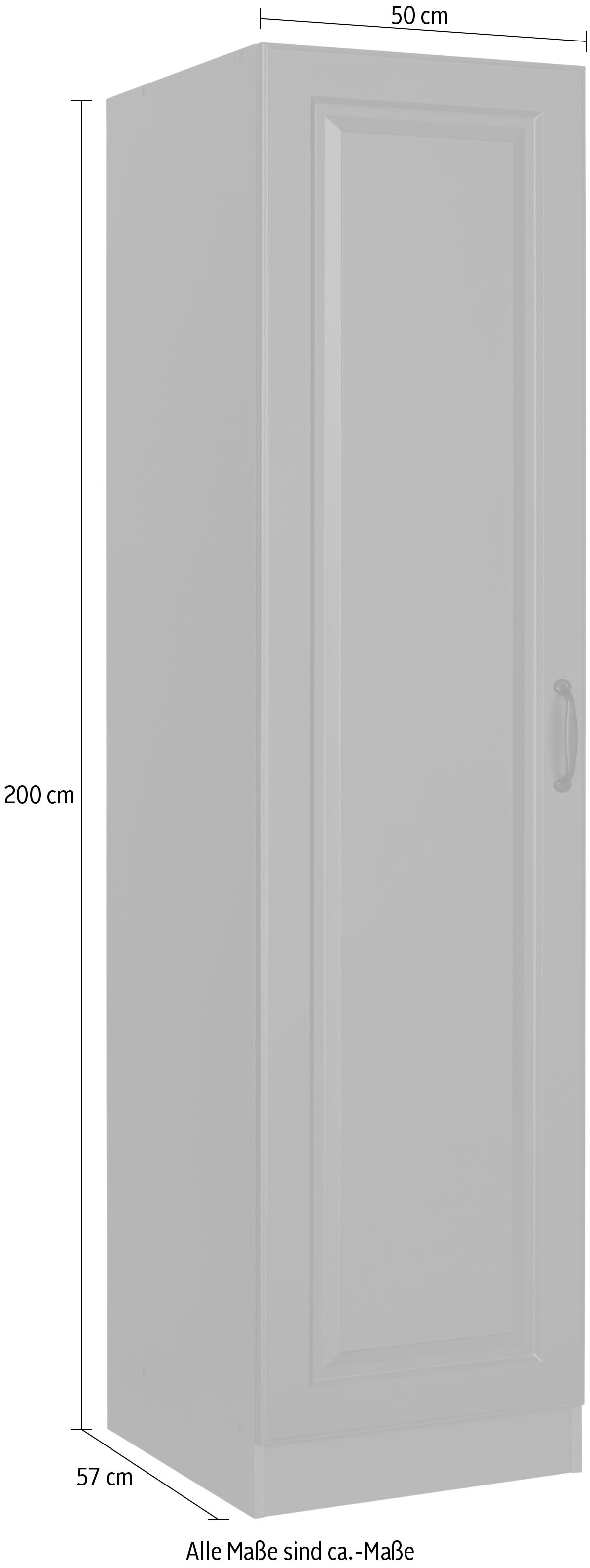 wiho Küchen Vorratsschrank »Erla«, 50 cm breit mit Kassettenfront