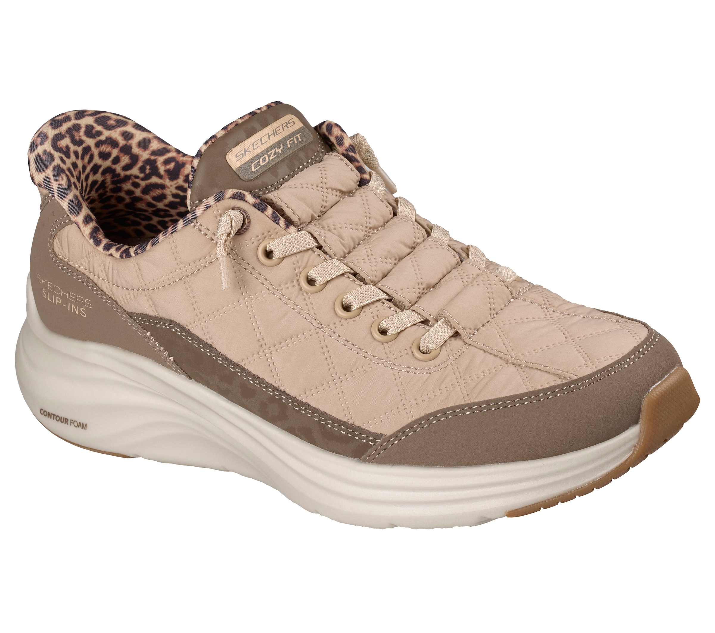 Skechers Slip-On Sneaker »CONTOUR FOAM-LEOPARD DREAM«  Schlupfschuh, Halbschuh, Freizeitschuh mit Animal-Print