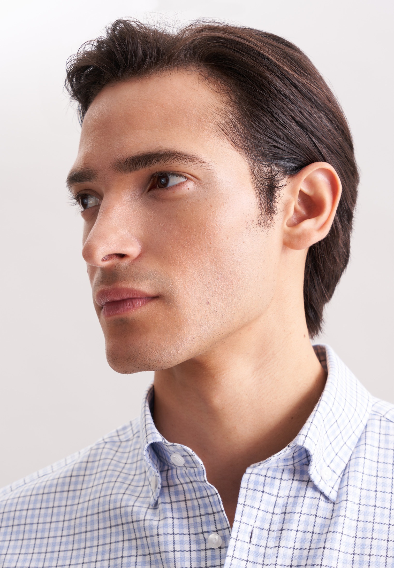 seidensticker Flanellhemd »Schwarze Rose« Slim 1/1 Button-Down-Kragen Karo