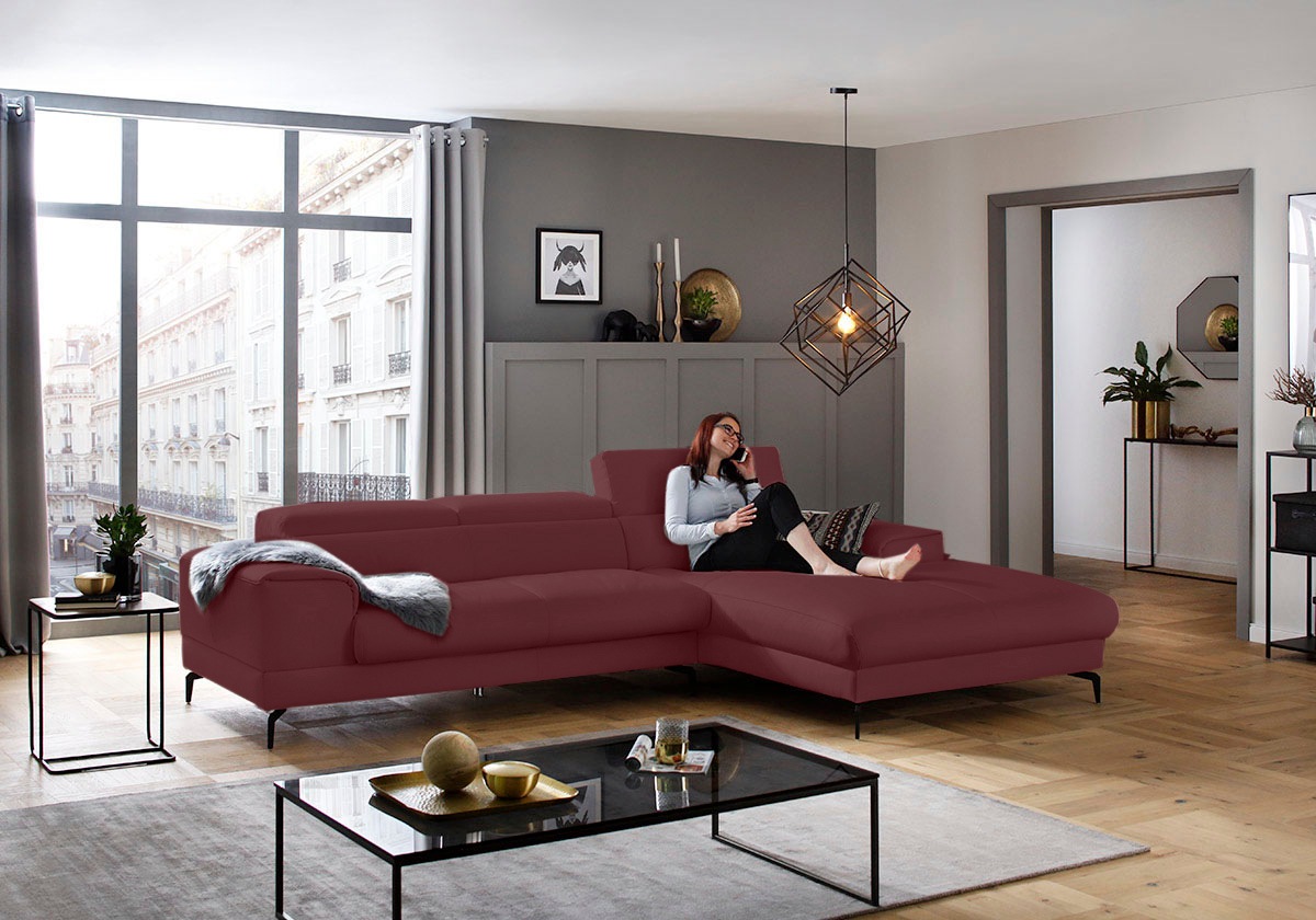 W.SCHILLIG Ecksofa »piedroo, Designsofa mit tollem Sitzkomfort, L-Form«, Ko günstig online kaufen