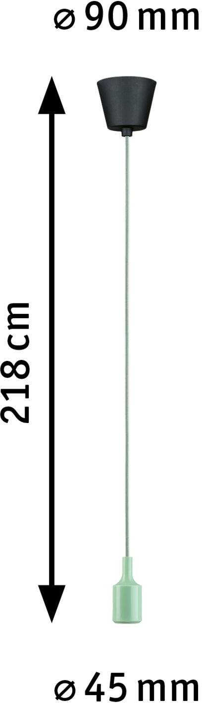 Paulmann Pendelleuchte »Ketil«, 1 flammig, Leuchtmittel E27 | ohne Leuchtmittel, E27, max. 1x60W E27, 230V, Stoff/Silikon