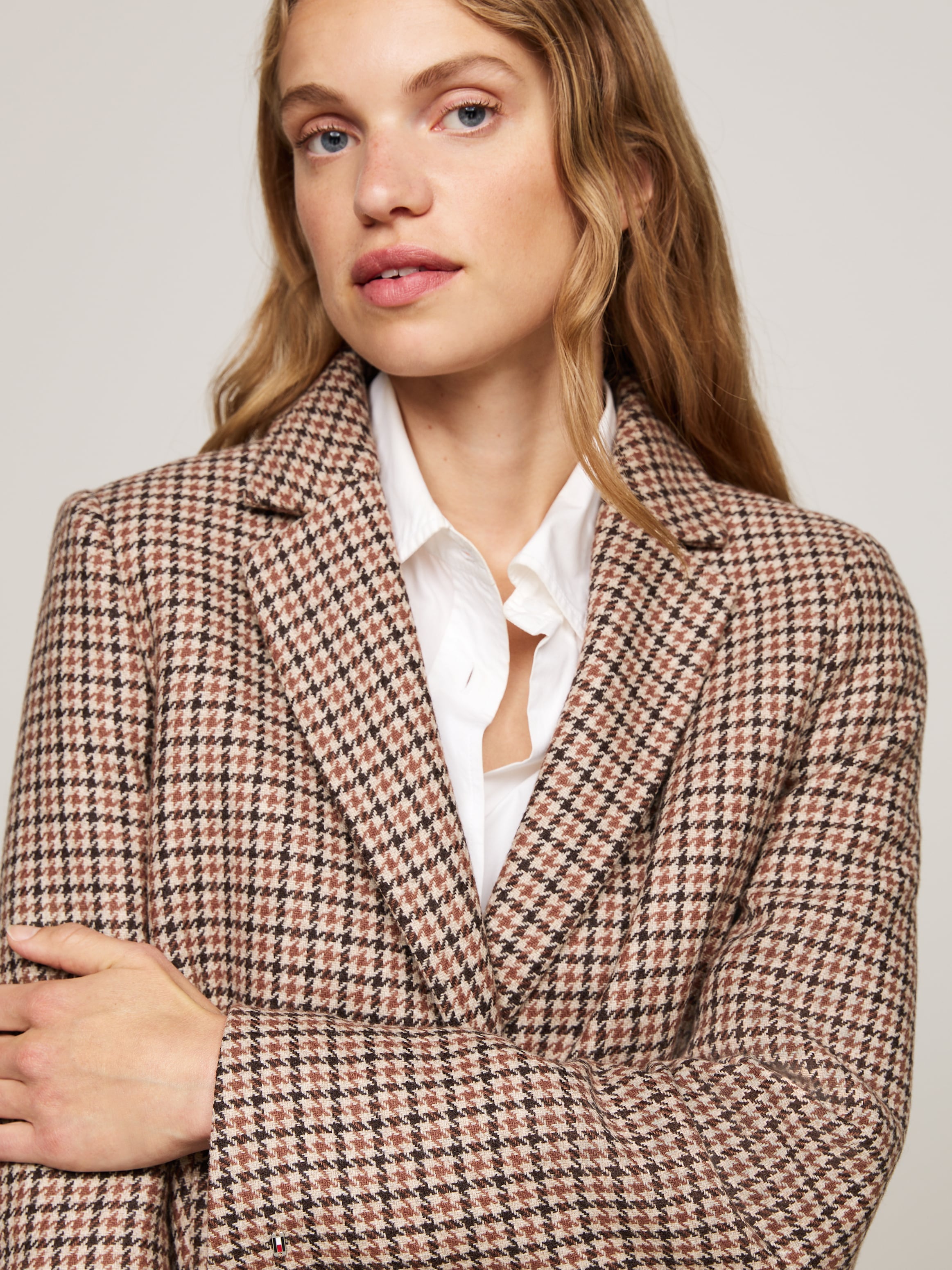 Tommy Hilfiger Kurzmantel »WOOL BLEND CLASSIC CHECK COAT«, im Karodessin