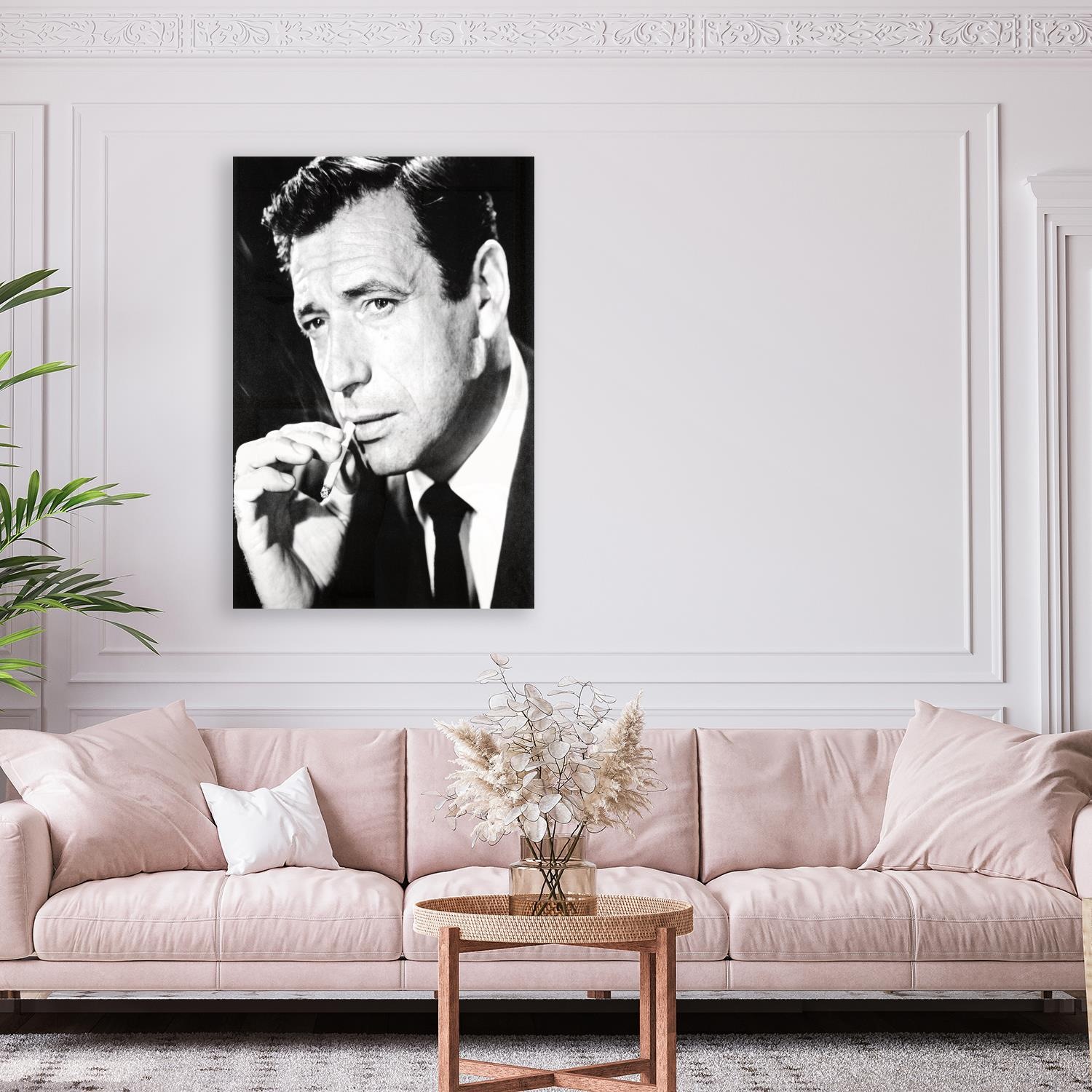 queence Acrylglasbild »Yves«, Schwarz-Weiß-Mann-Stars-Portrait-Foto-Film-Fi günstig online kaufen