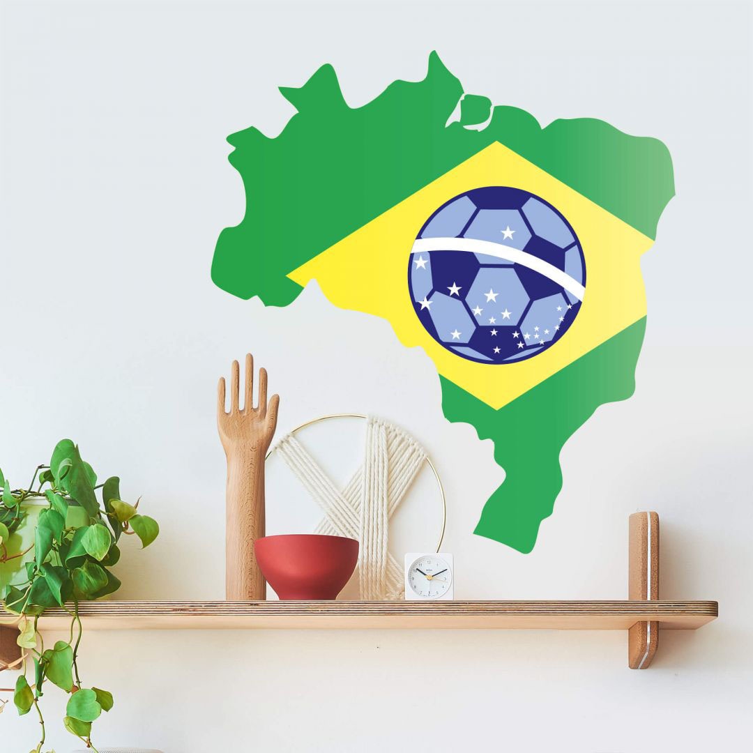 Wall-Art Wandtattoo »Brasilien Karte (1 St.) online Fußball«, kaufen mit