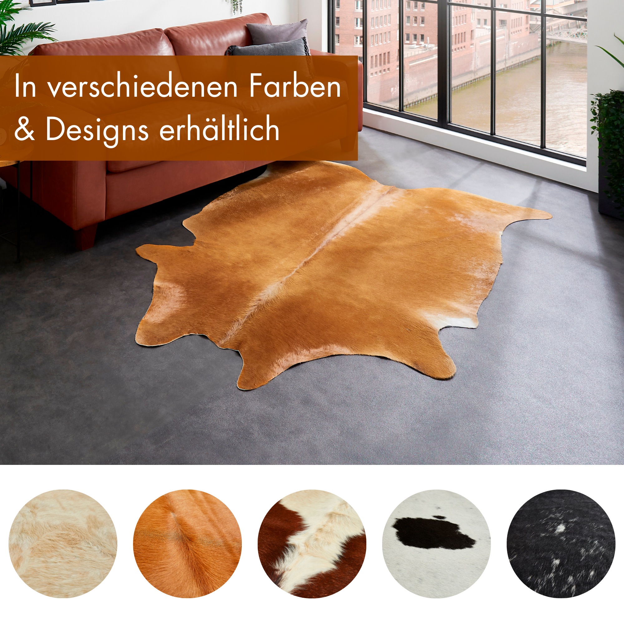 LUXOR living Fellteppich »Rinderfell«, fellförmig, 2 mm Höhe, echtes Rinder günstig online kaufen