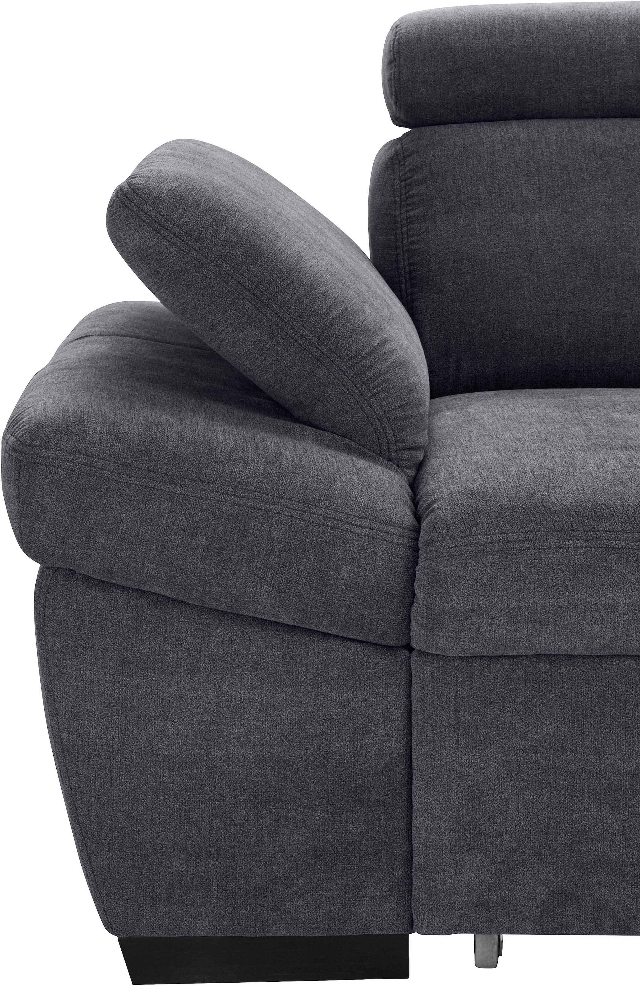 exxpo - sofa mit inklusive fashion Ecksofa Kopfteil- »Salerno«, Armteilverstellung, wahlweise online Bettfunktion kaufen und