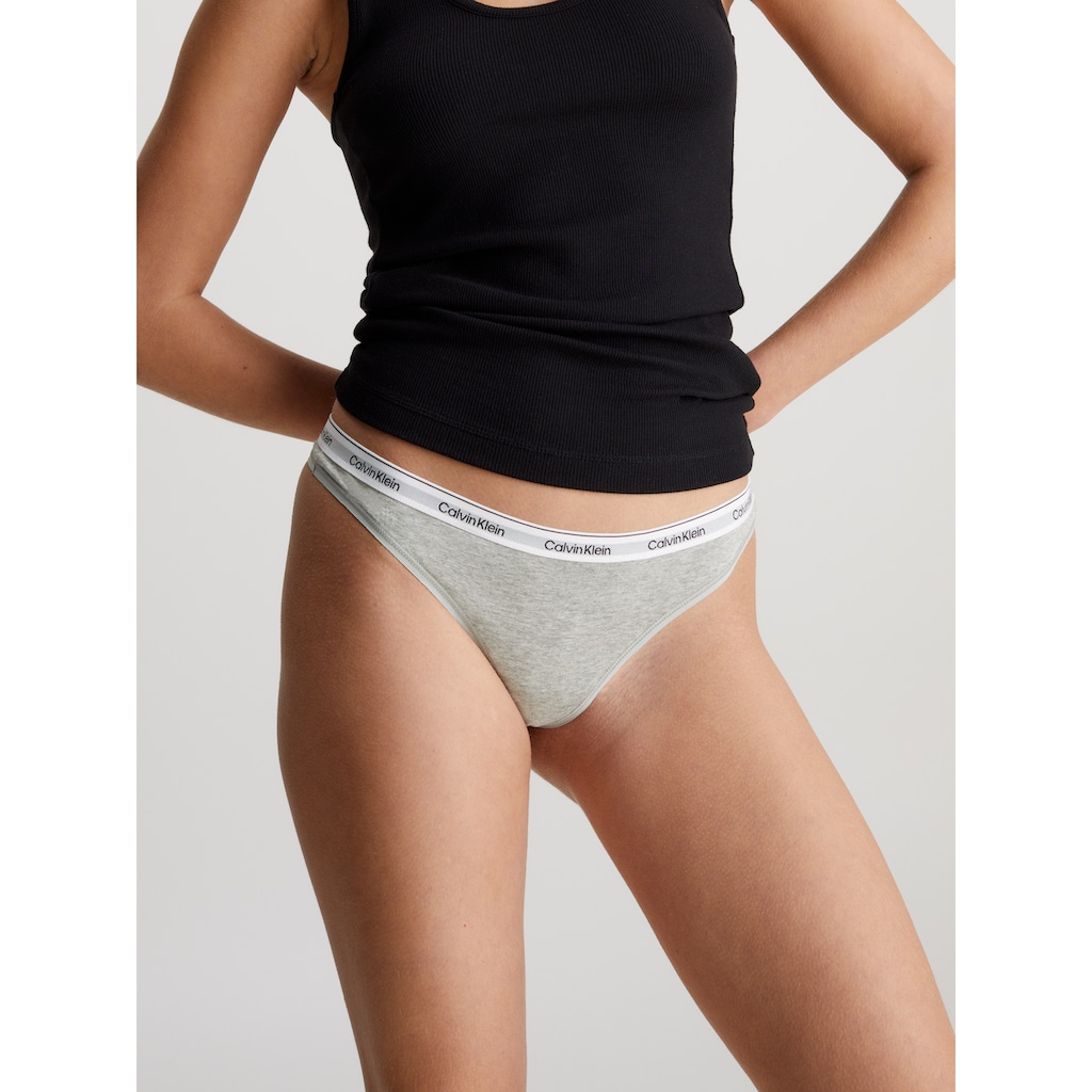 Calvin Klein Underwear Tanga »3 PACK THONG (LOW-RISE)«, (Packung, 3 St., 3er-Pack), mit Logobund