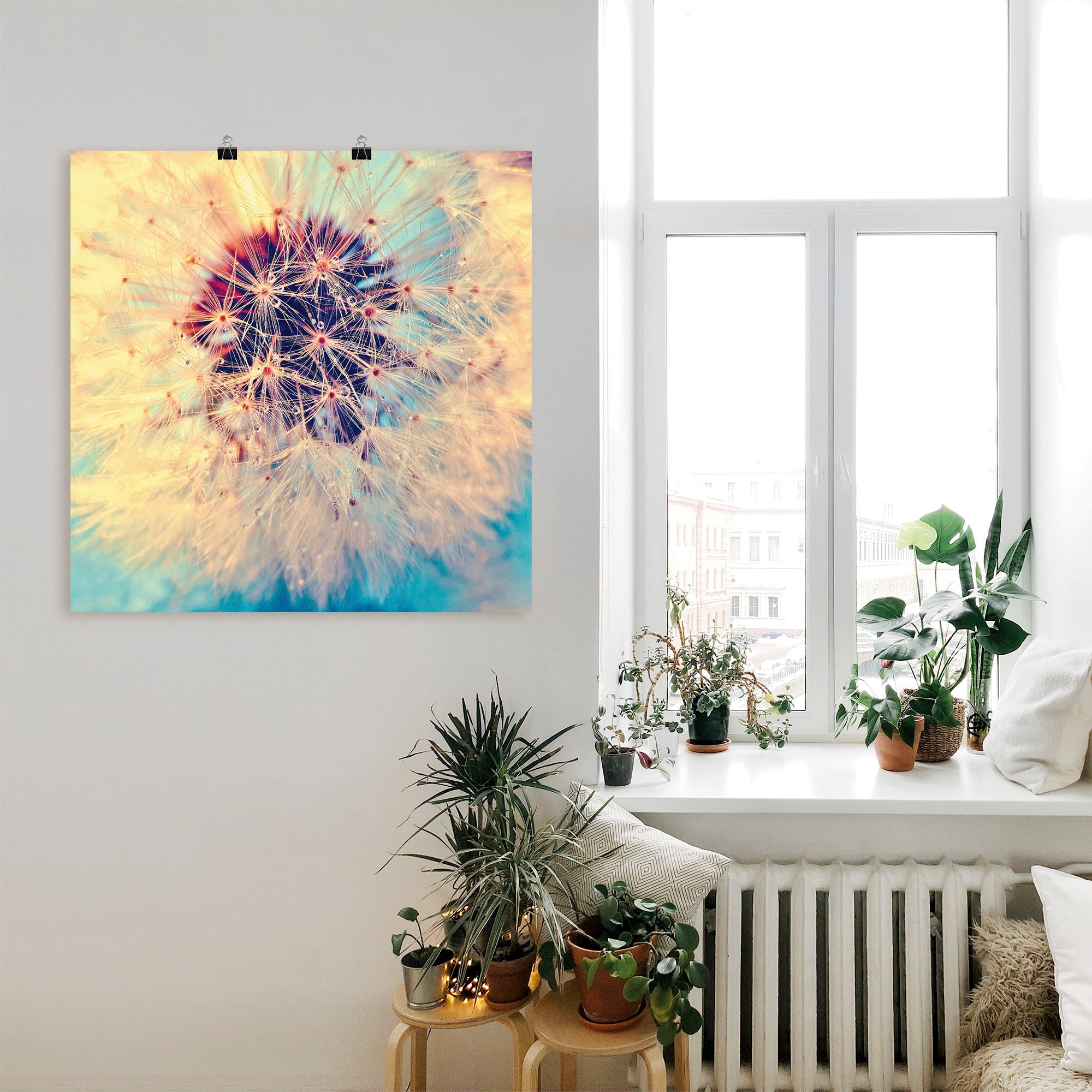 Artland Wandbild »Pusteblume ganz nah«, Blumen, (1 St.), als Alubild, Outdoorbild, Leinwandbild, Poster in verschied. Größen