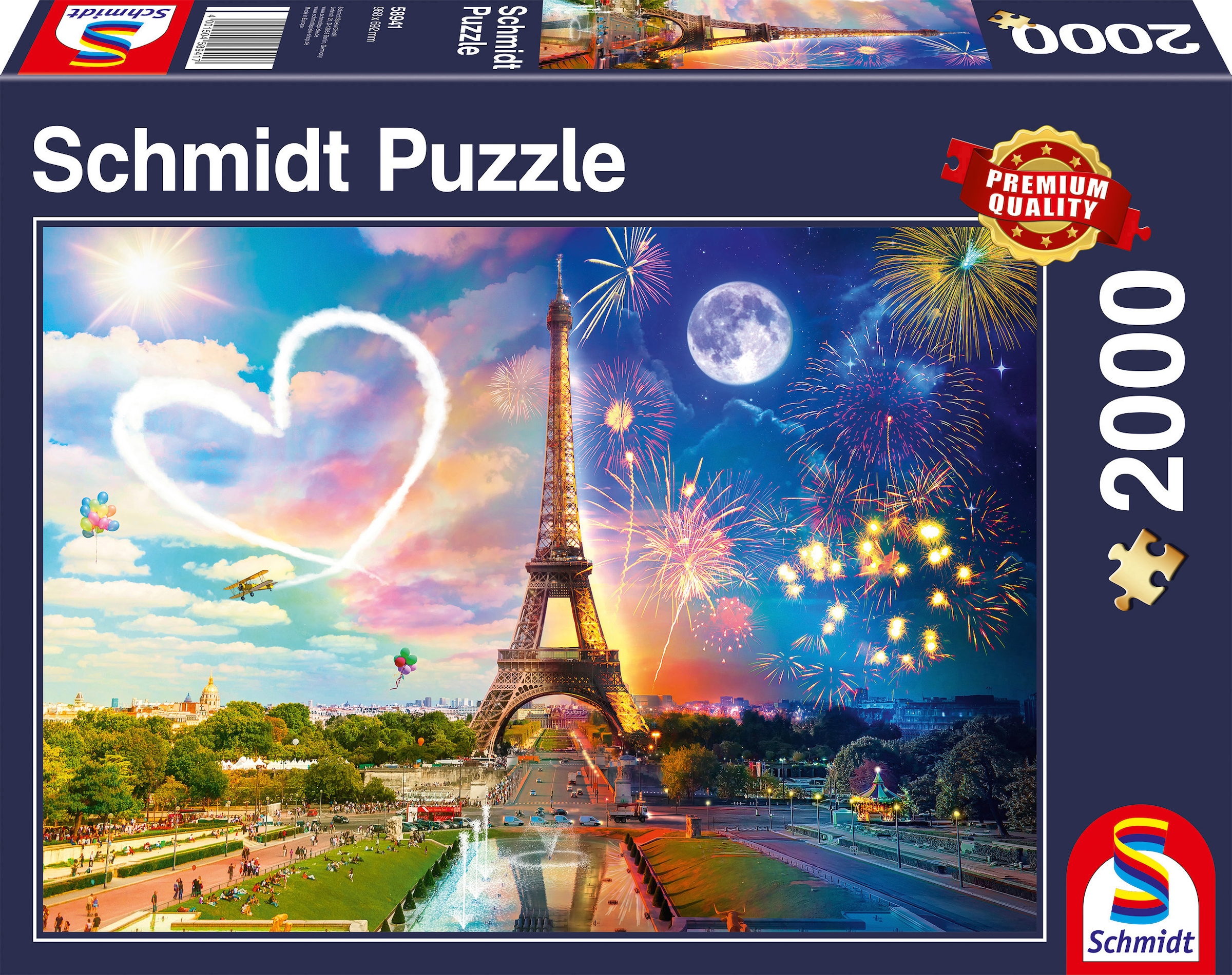 Schmidt Spiele Puzzle »Paris, Tag und Nacht«