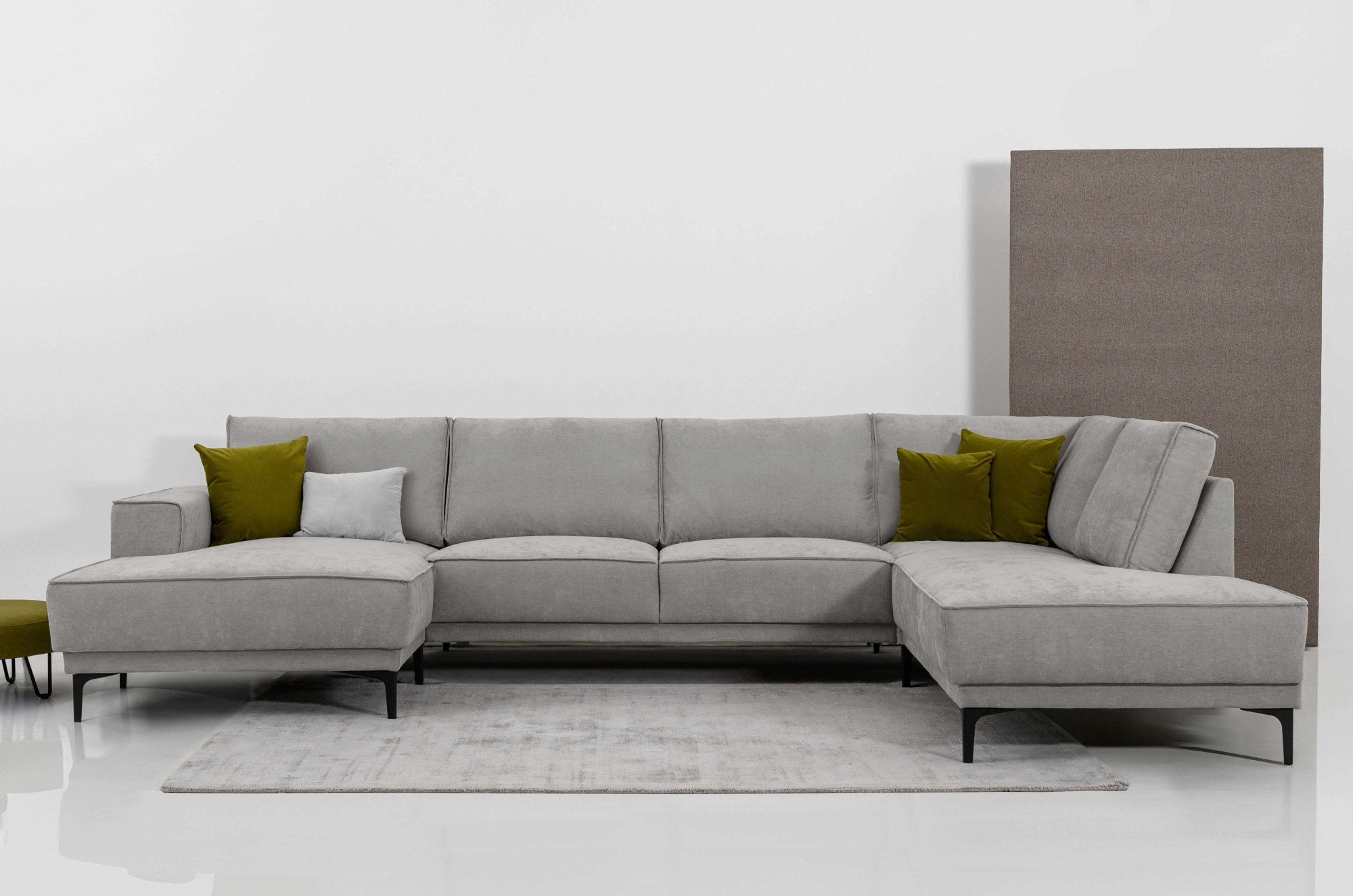 Places of Style Wohnlandschaft »XXL Sofa Oland, Struktur, Flachgewebe, Luxu günstig online kaufen