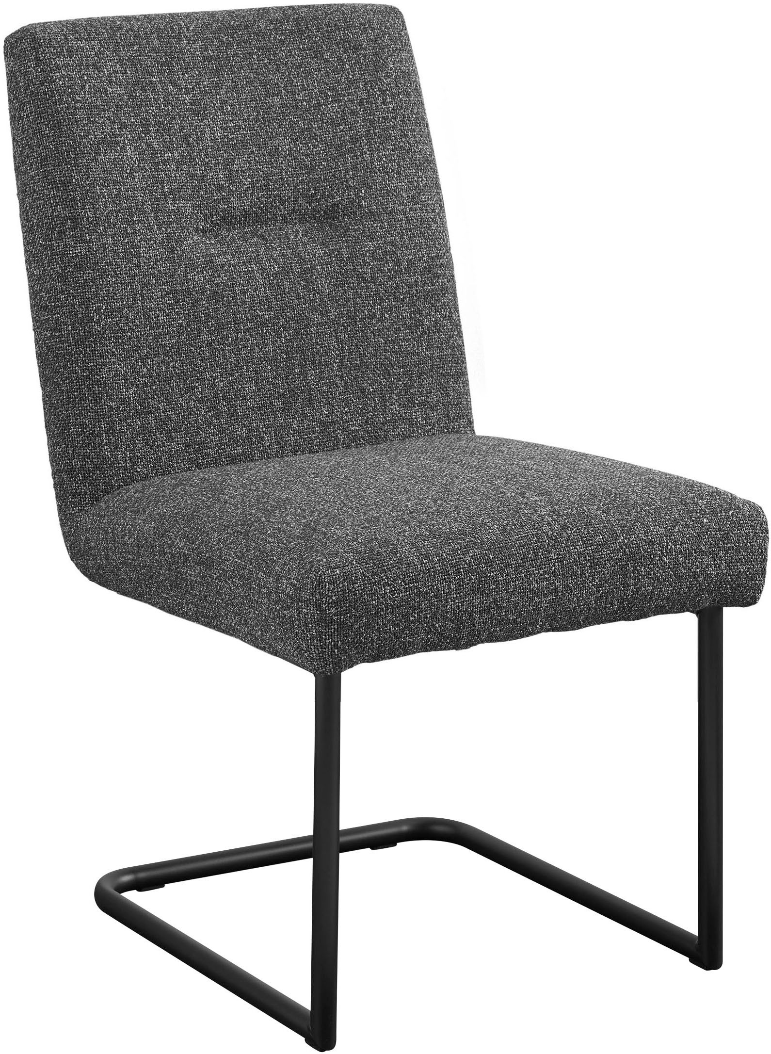 set one by Musterring Esszimmerstuhl »Tracy«, Webstoff, 2er-Set, Freischwingergestell schwarz, Sitz aus Webstoff, B52 x T65 cm