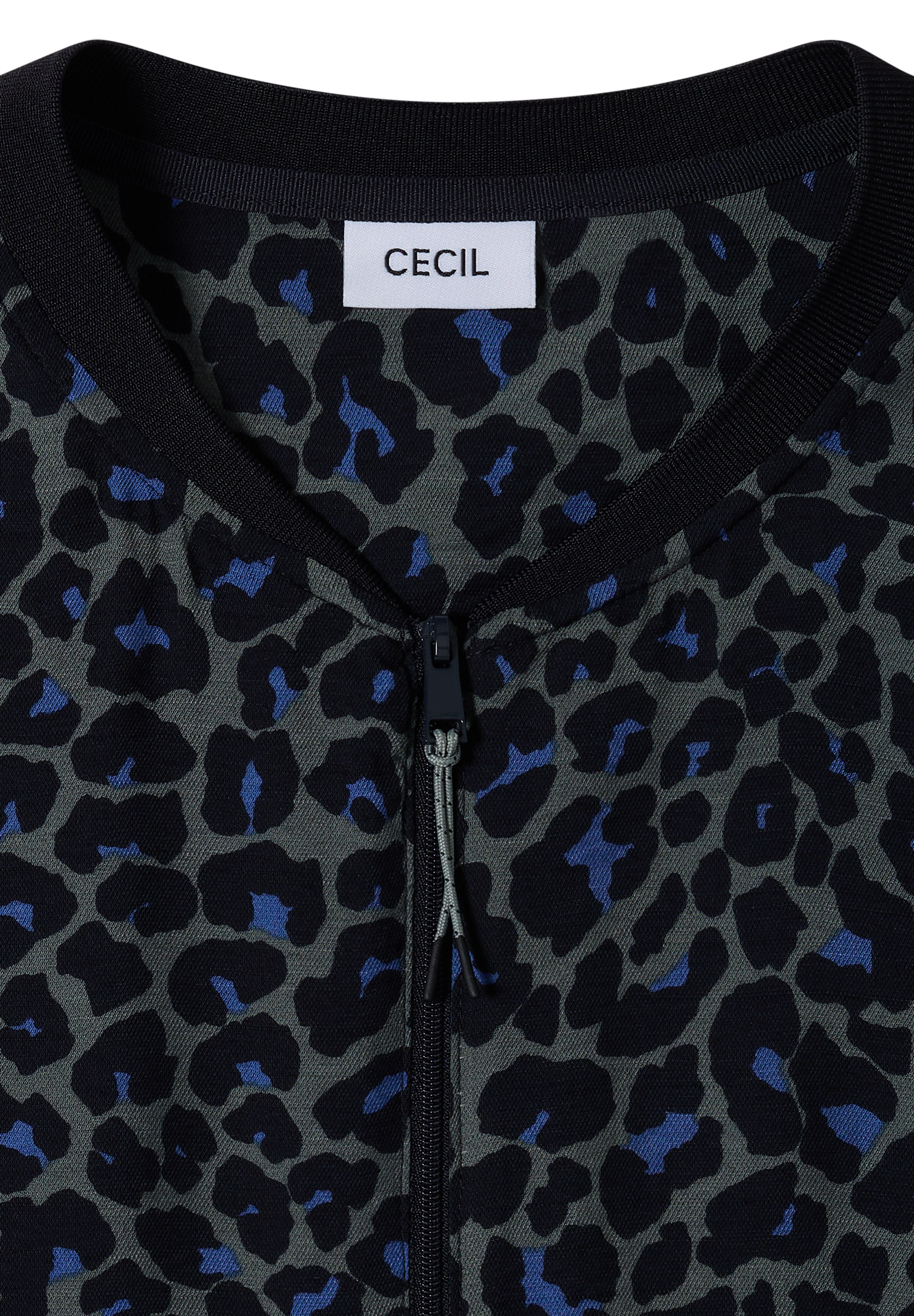 Cecil Blouson Elastikbund, Viskosemischung, Animal Print