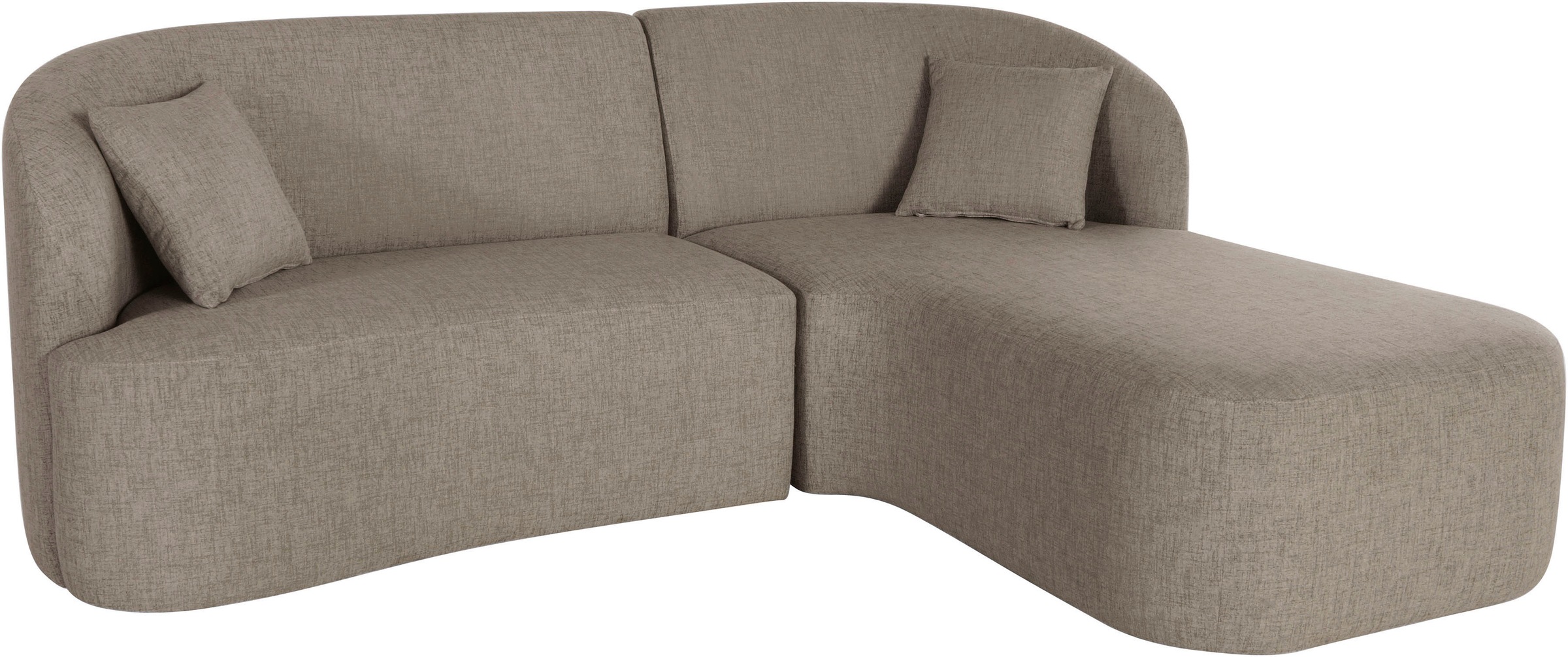 LeGer Home by Lena Gercke Ecksofa »Dilara L-Form« gerundete Rückenlehne und Front, in 3 Bezugsqualitäten