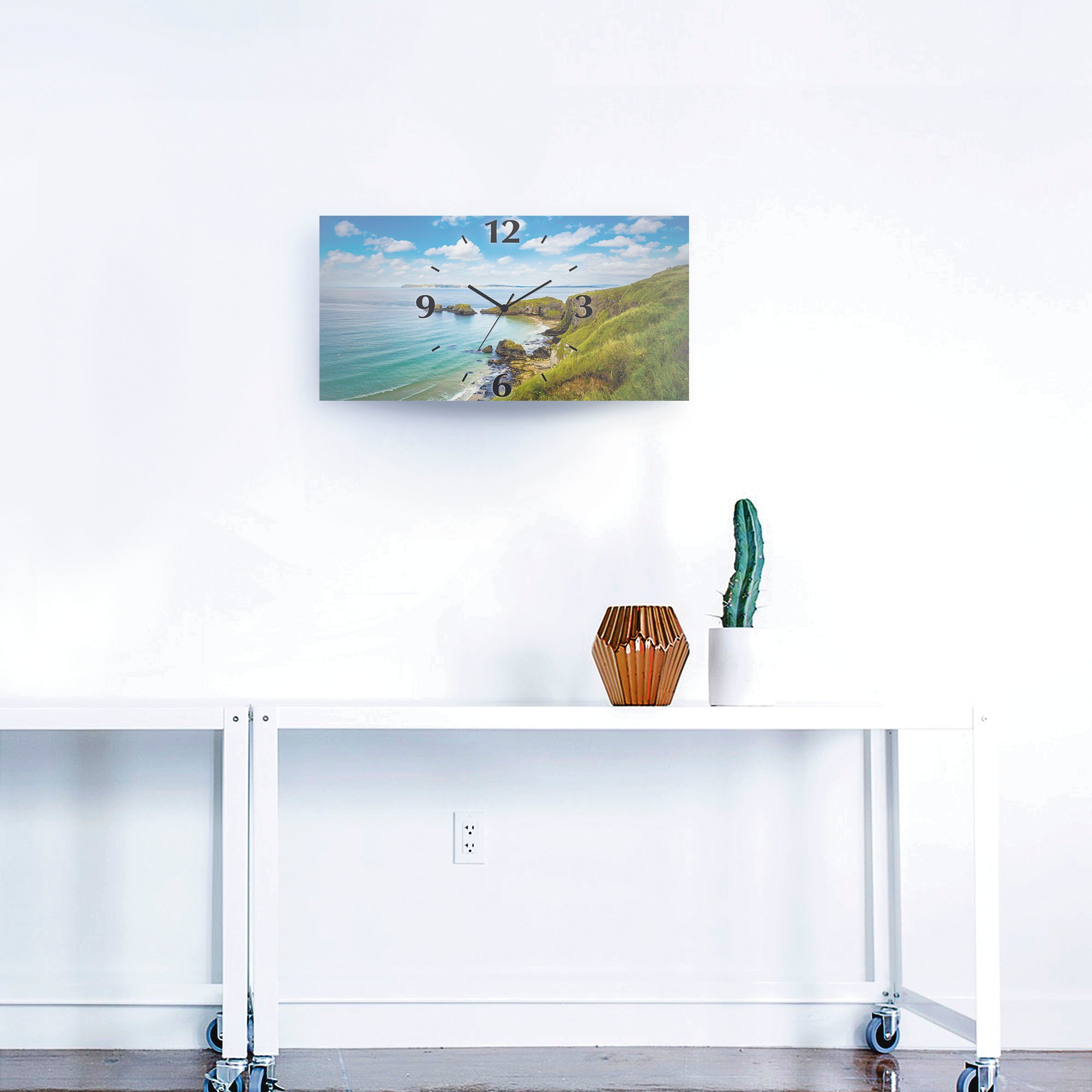 Artland Wanduhr »Küstenweg in Carrick-a-Rede« wahlweise mit Quarz- oder Fun günstig online kaufen