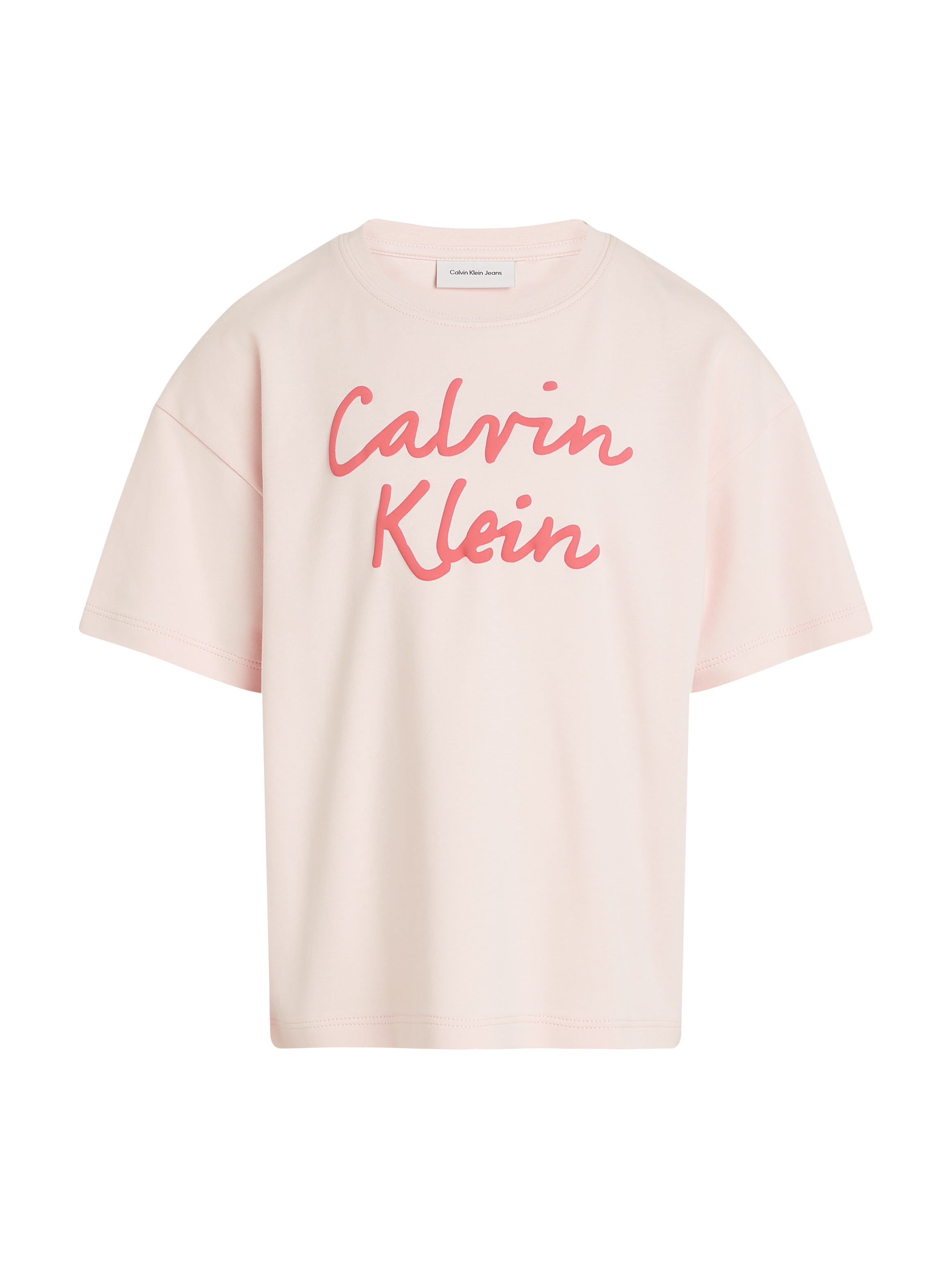 Calvin Klein Jeans T-Shirt »SCRIPT LOGO BOXY SS T-SHIRT«, mit großem Logo