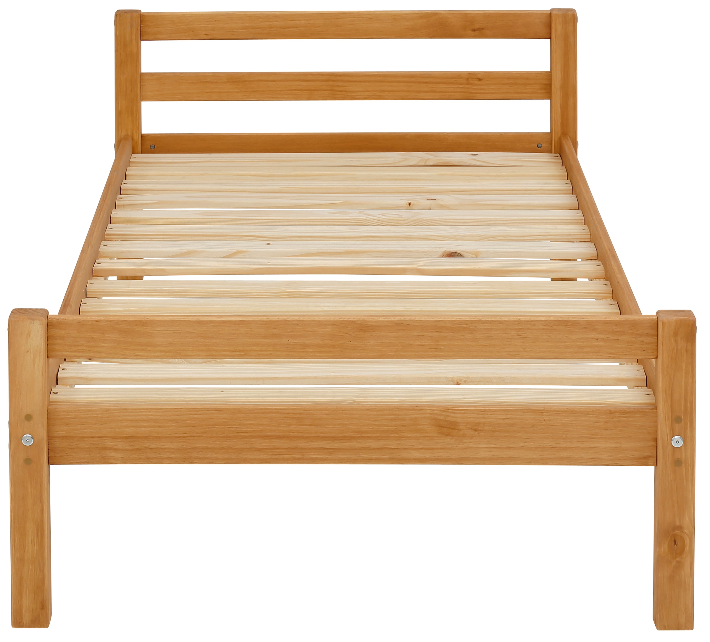 Lüttenhütt Kinderbett »Alpi«, Einzelbett aus schönem Kiefernholz, Lattenrost, Liegefläche 90x200 cm