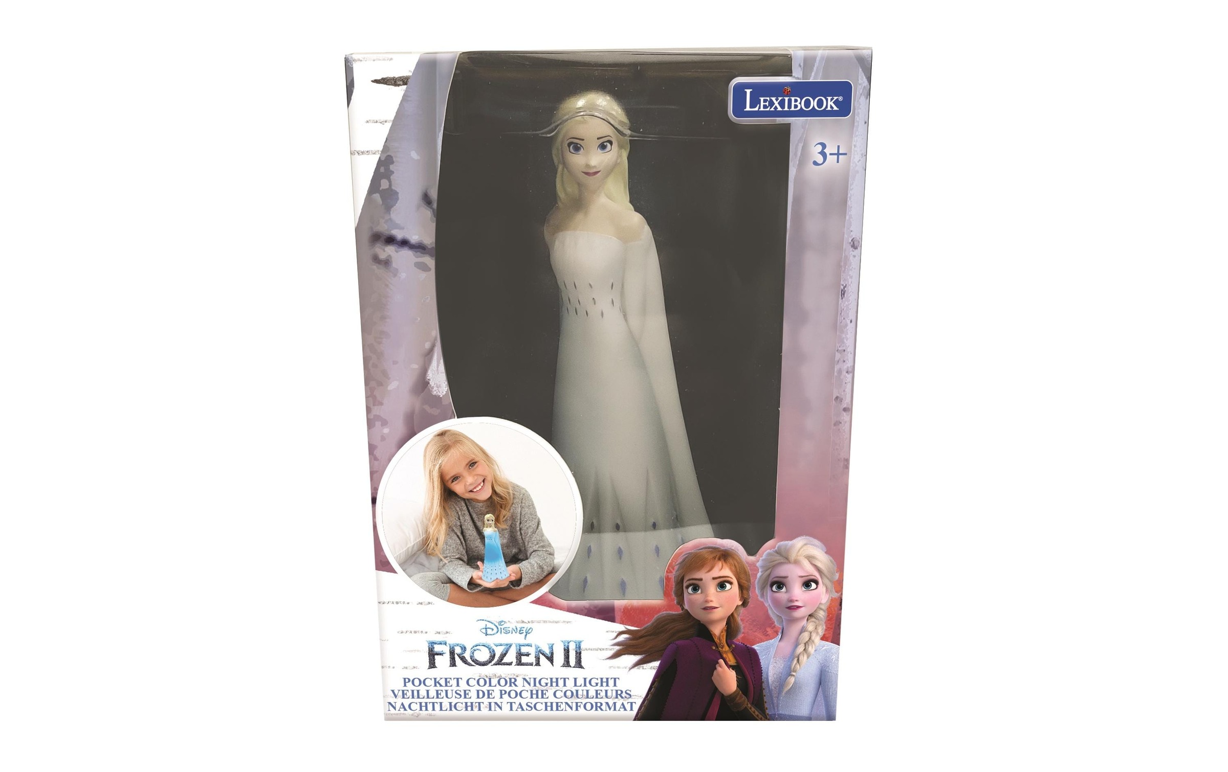 Lexibook® LED Nachtlicht »Frozen 3D LED-Taschen-Nachtlicht 13 cm« Farbwechsler