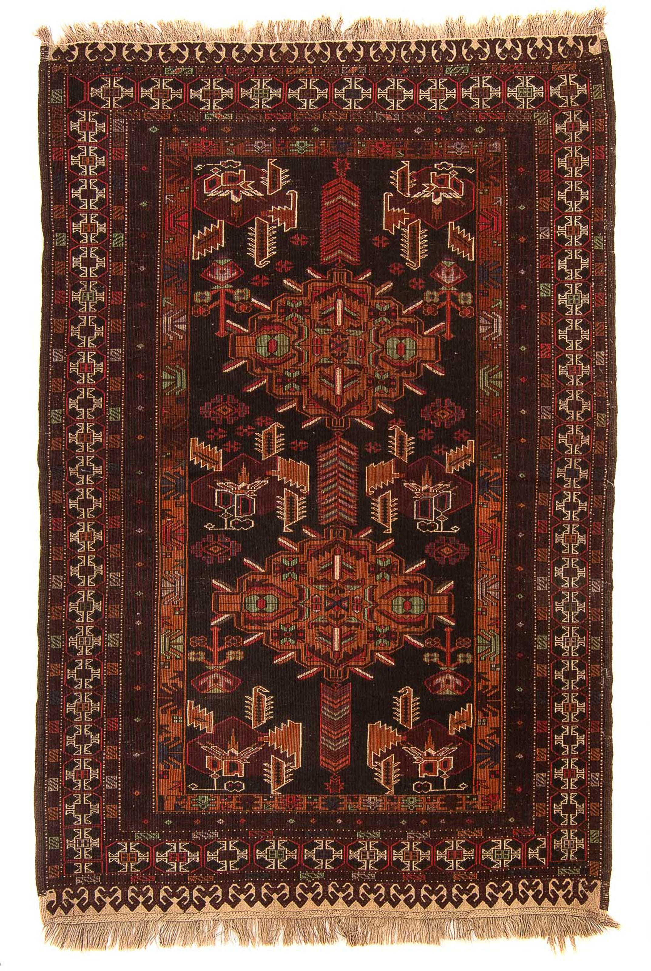 morgenland Orientteppich »Afghan - 189 x 127 cm - braun«, rechteckig, 7 mm günstig online kaufen