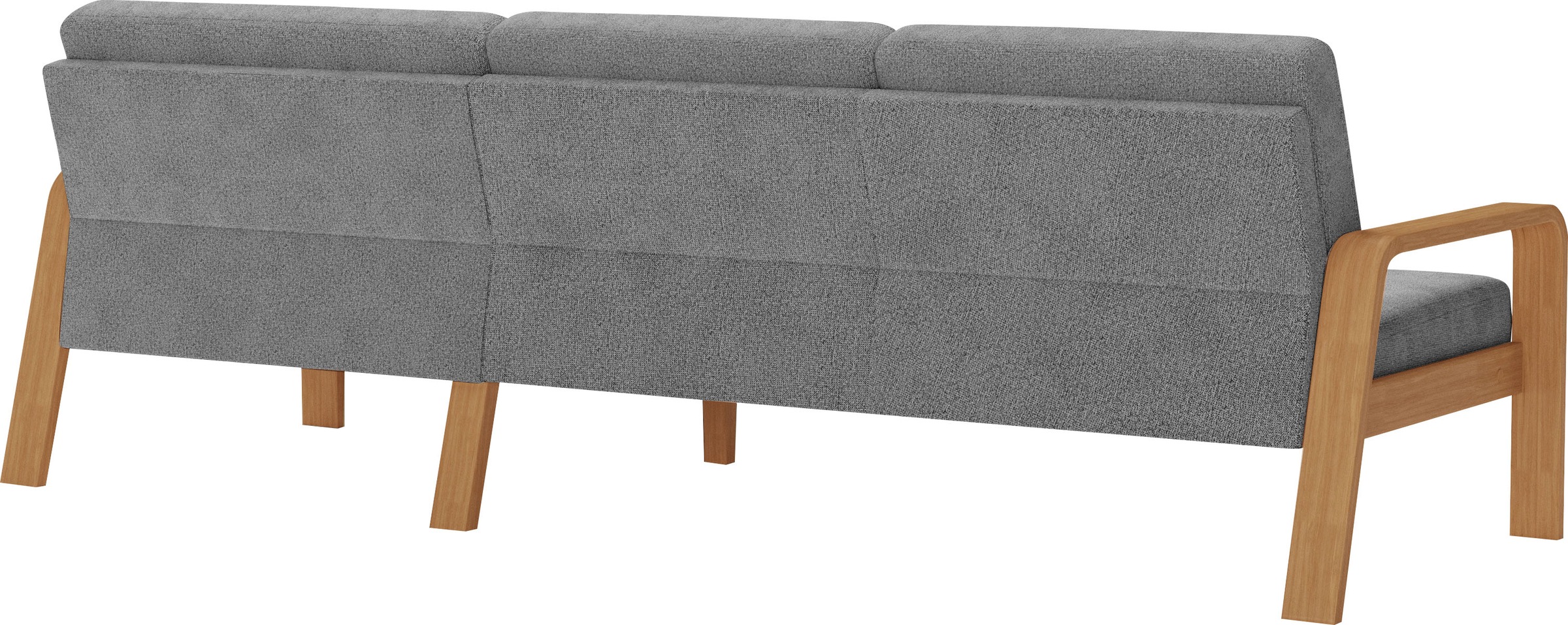 sit&more Ecksofa »Kolding L-Form«, Armlehnen aus eichefarbigem Buchenholz, verschiedene Bezüge und Farben