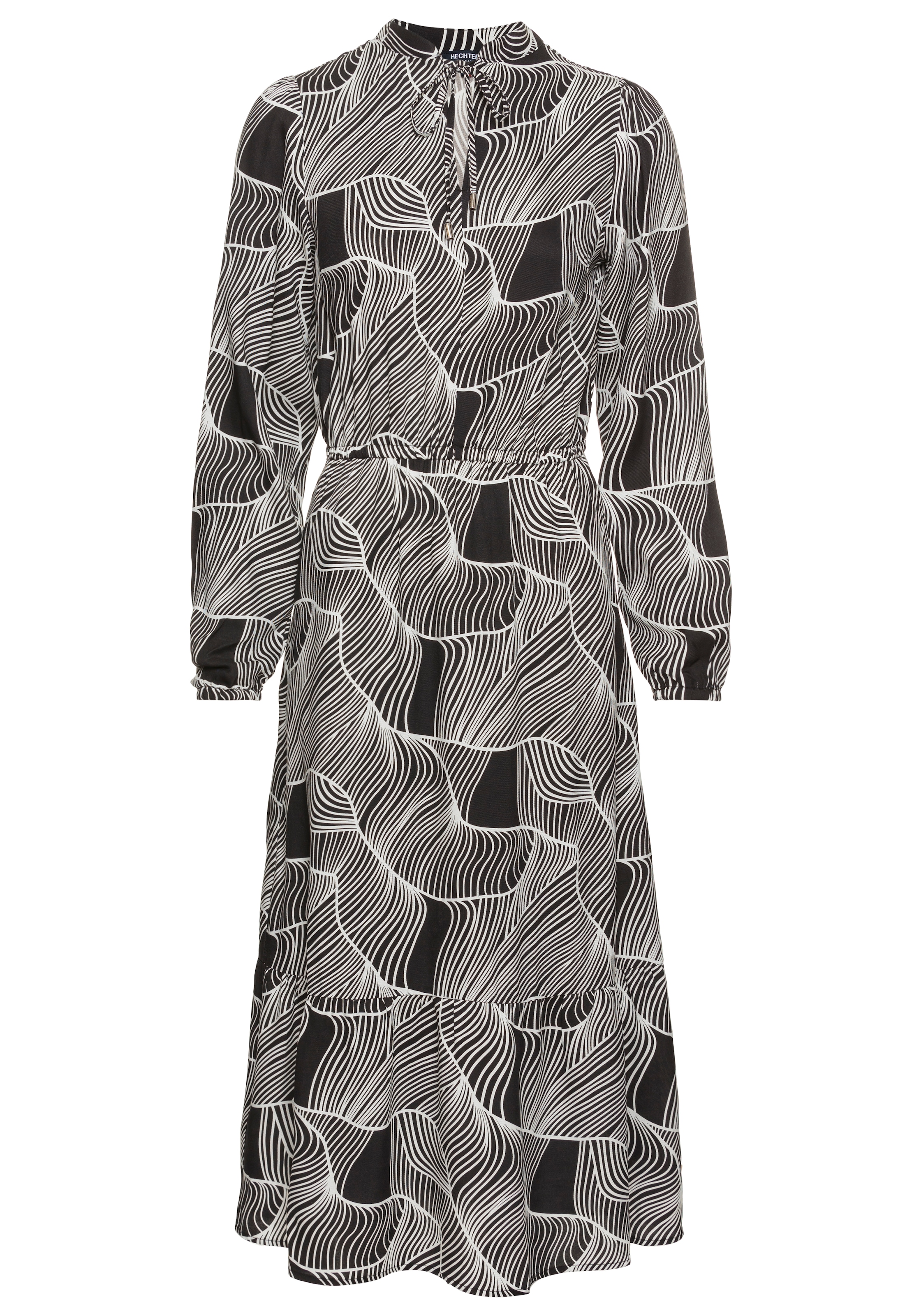 HECHTER PARIS Midikleid Außentasche mit modischen Print