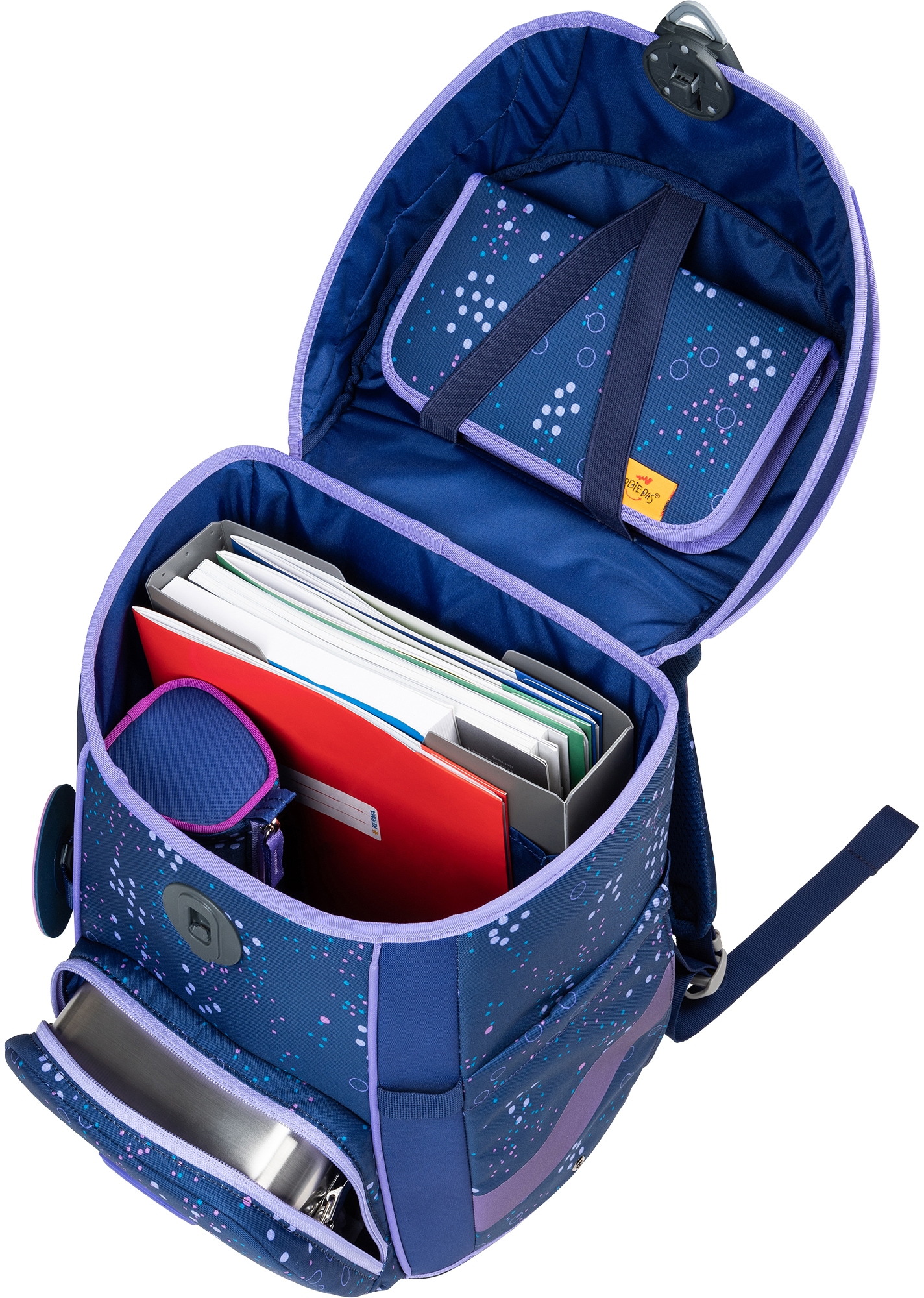 DerDieDas® Schulranzen »Ergoflex Easy, Deep Ocean«, Reflektoren, enthält recyceltes Material