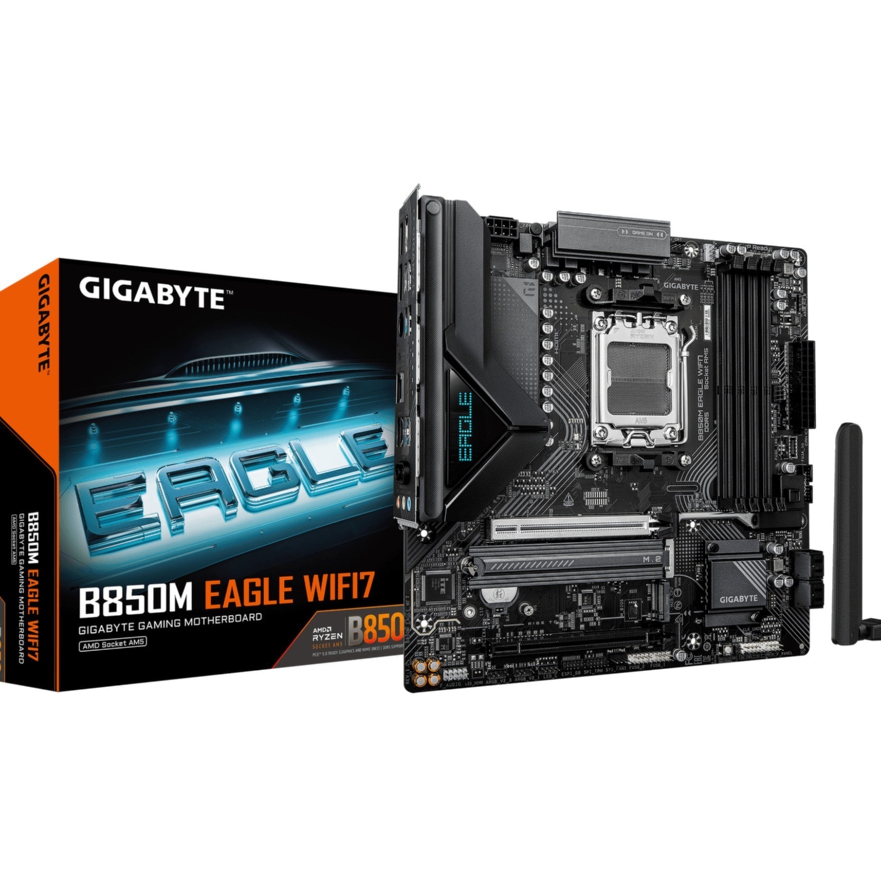 Gigabyte Mainboard »B850M EAGLE WIFI7 Mainboard – AMD Ryzen 9000 Series CPUs, digitales 8+«