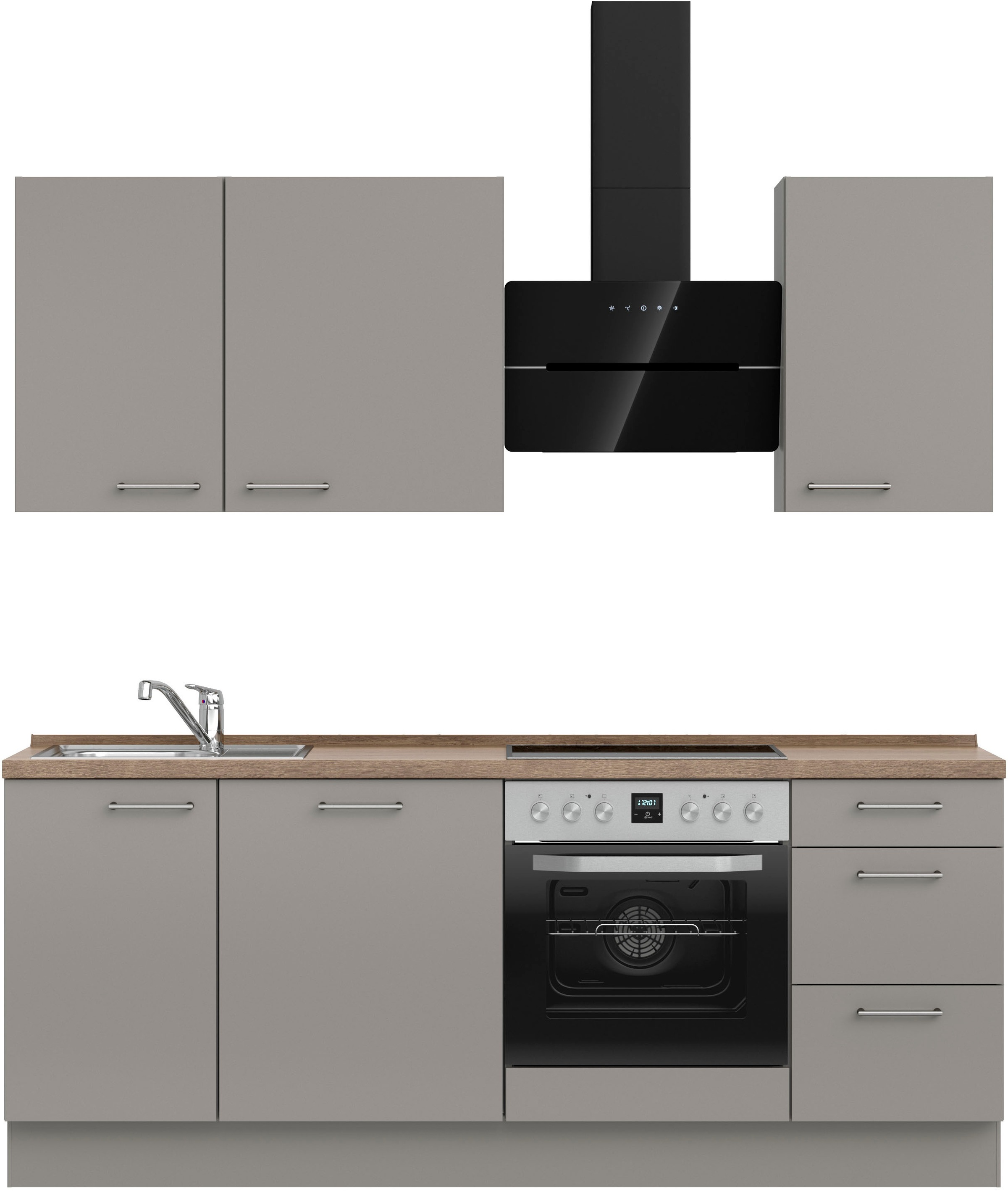 nobilia® Küchenzeile »"Laser II", Ausrichtung wählbar, Breite 210 cm« vormo günstig online kaufen