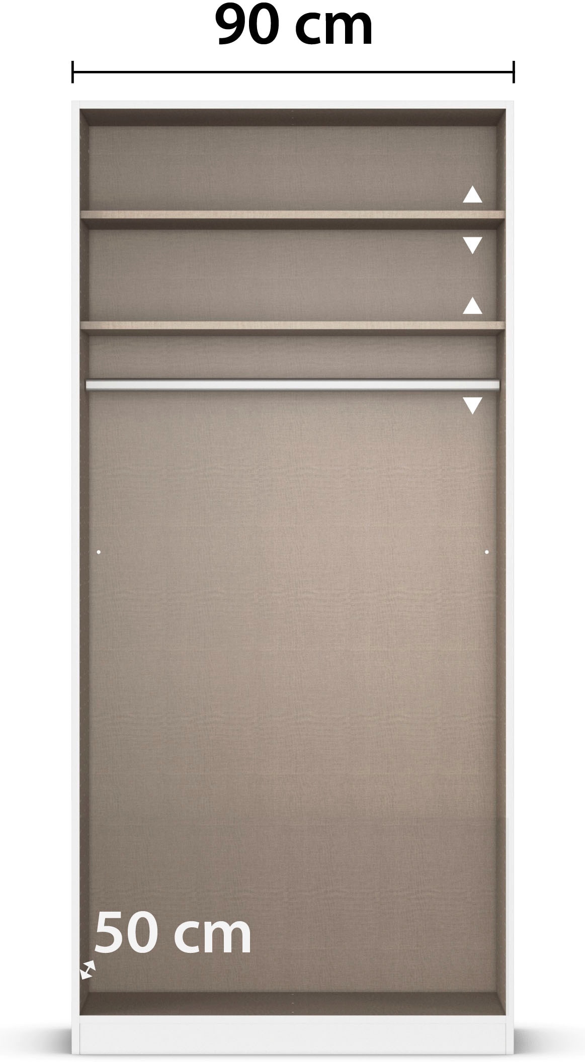 rauch Kleiderschrank, (in 3 verschiedenen Ausstattungen BASIC/CLASSIC/PREMIUM), mit hochwertigen Stangengriffen in Schwarz aus Metall MADE IN GERMANY