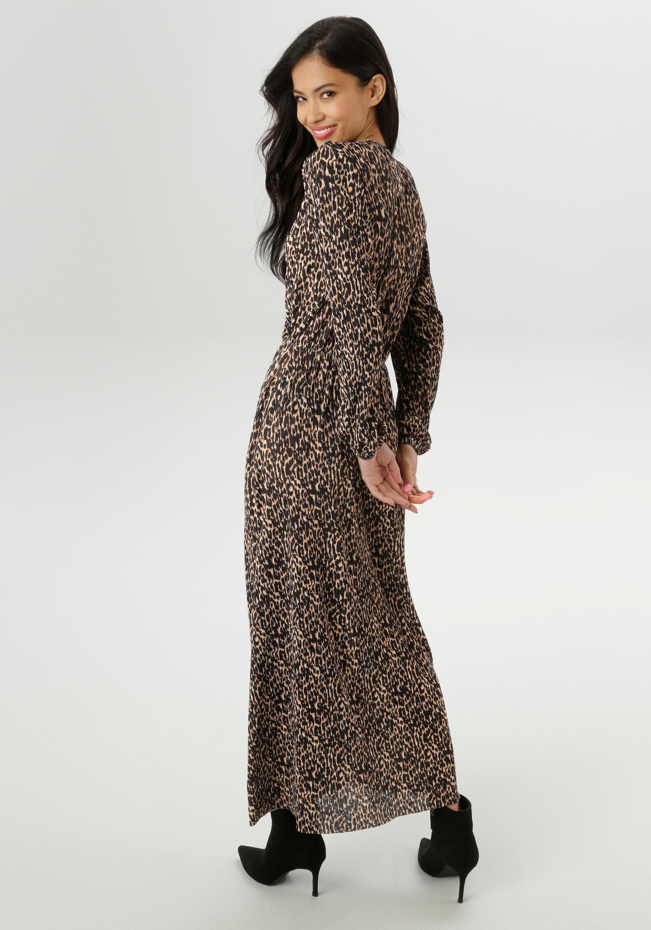 Aniston SELECTED Jerseykleid im trendy Animal-Print und Wickeloptik - NEUE KOLLEKTION