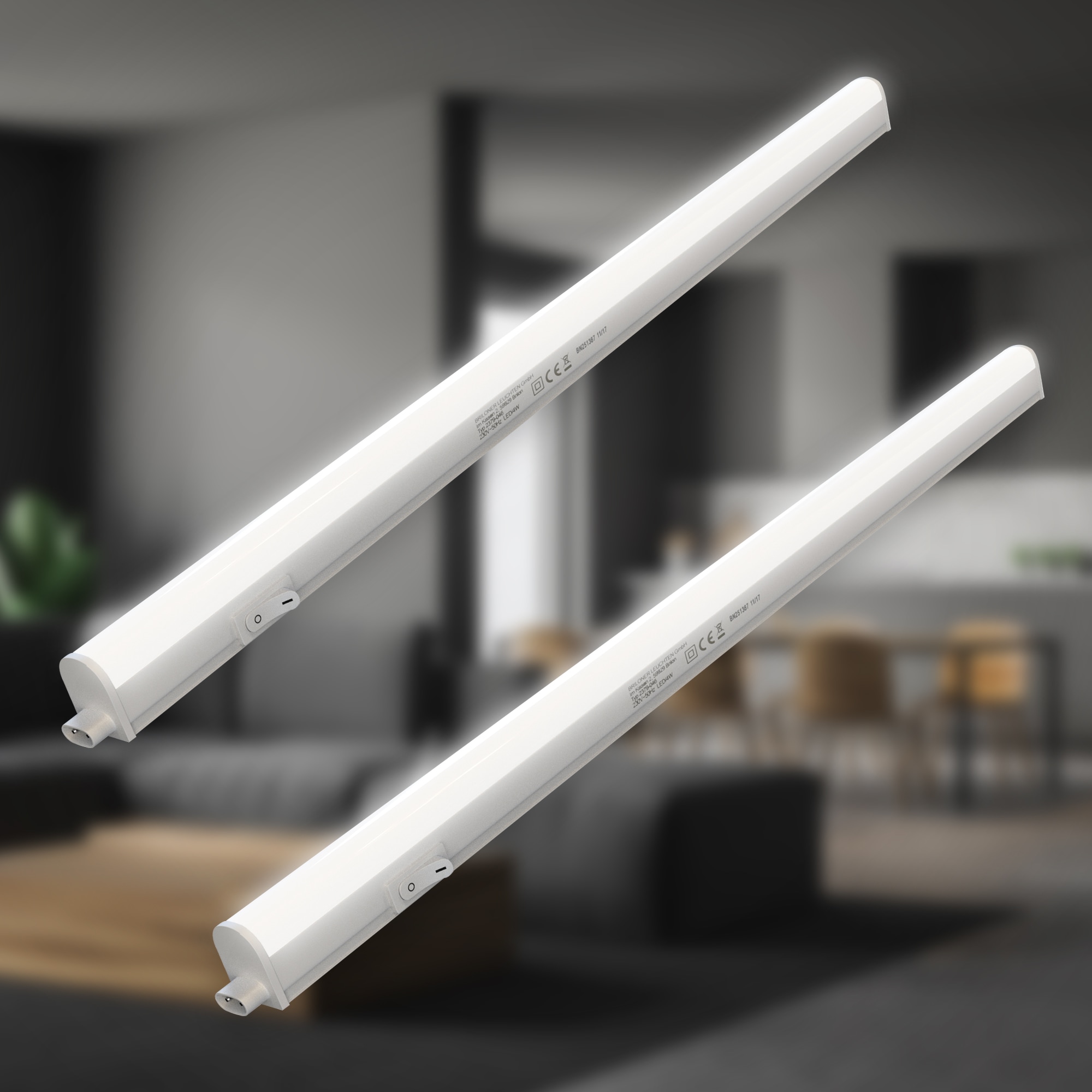 Briloner Leuchten LED Unterbauleuchte »2er Set LED Unterbauleuchte Küche, weiß«, 2er Set LED Unterbauleuchte Küche 58,5 cm erweiterbar
