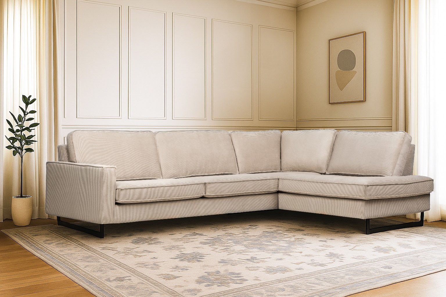 Places of Style Ecksofa »Pinto, 290 cm, Cord, Chenille, Lederoptik, Ottoman günstig online kaufen