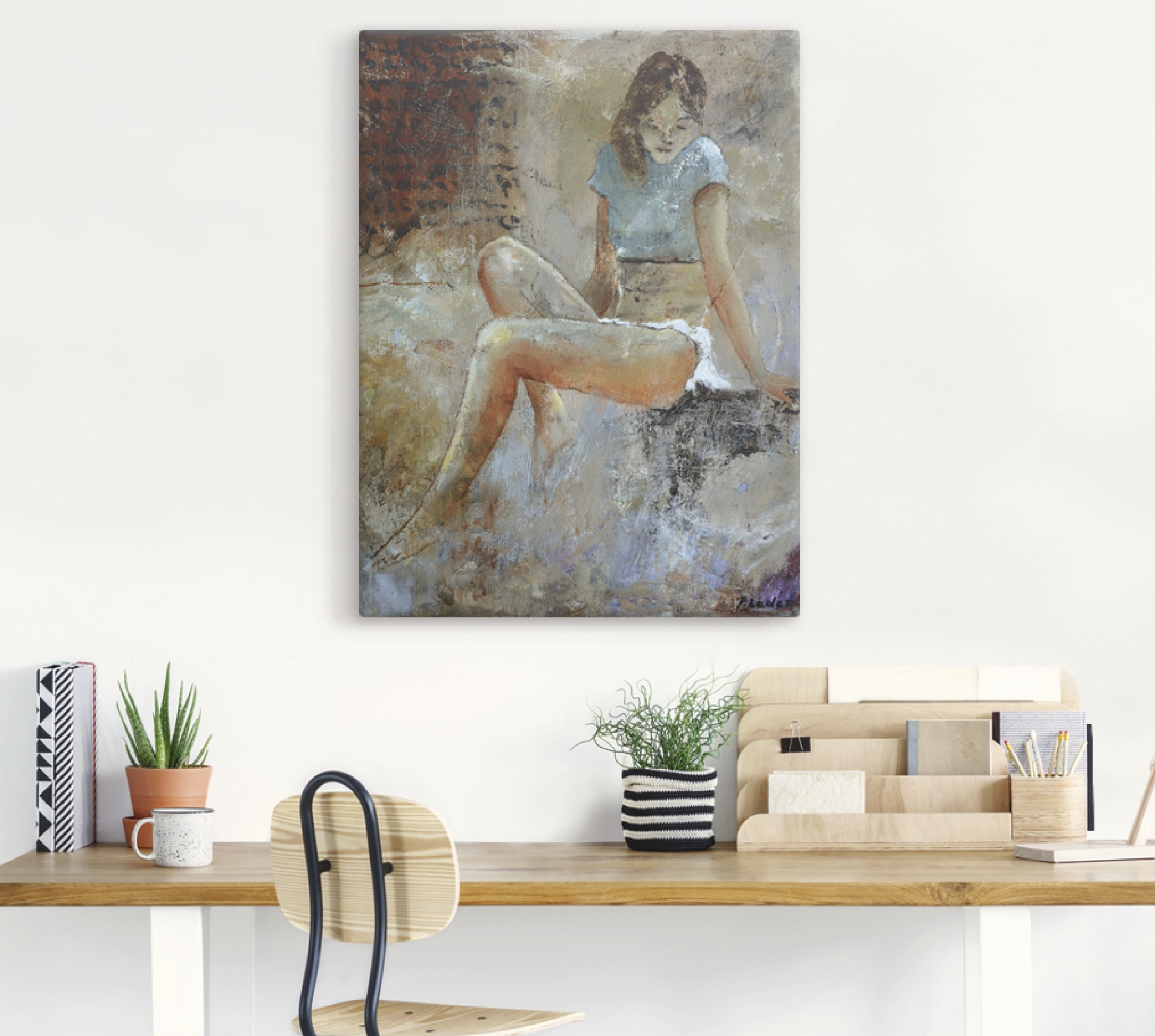 Artland Leinwandbild »Junges Mädchen«, Frau, (1 St.), auf Keilrahmen gespannt