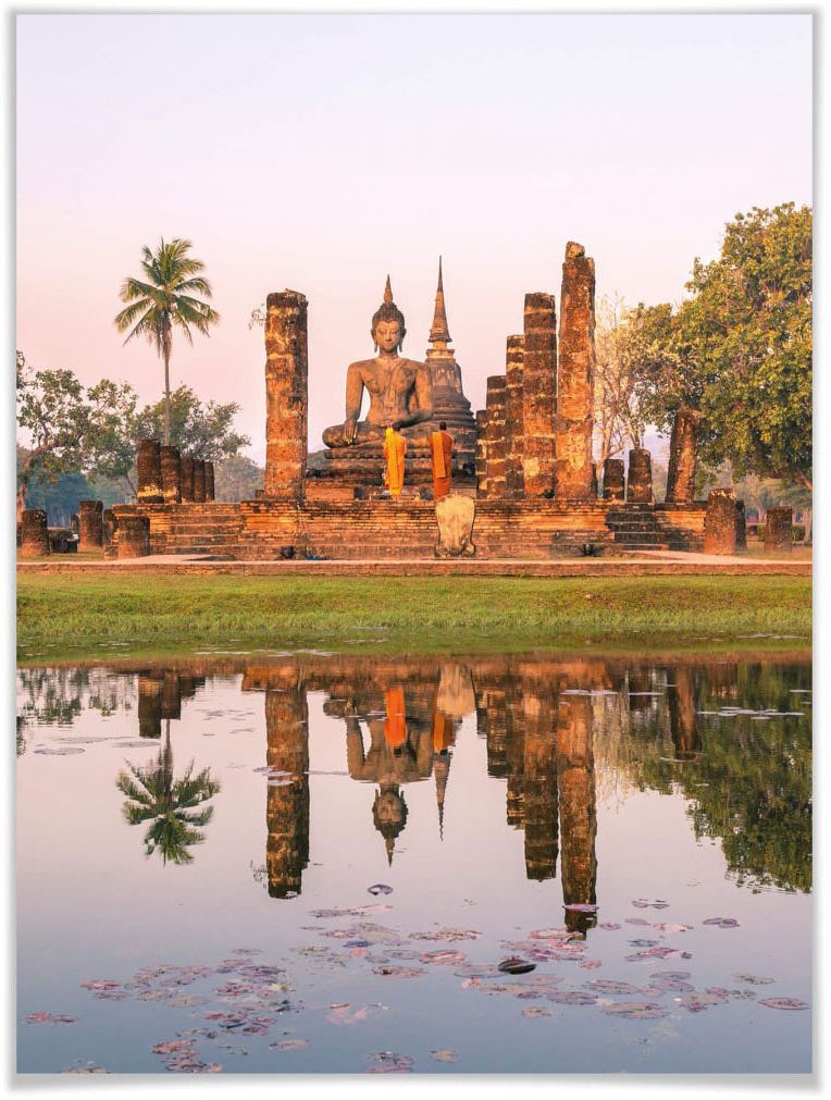 Wall-Art Poster bei online Sukhothai«, Bild, Tempel »Buddhistischer St.), Wandbild, Poster, Wandposter Gebäude, (1