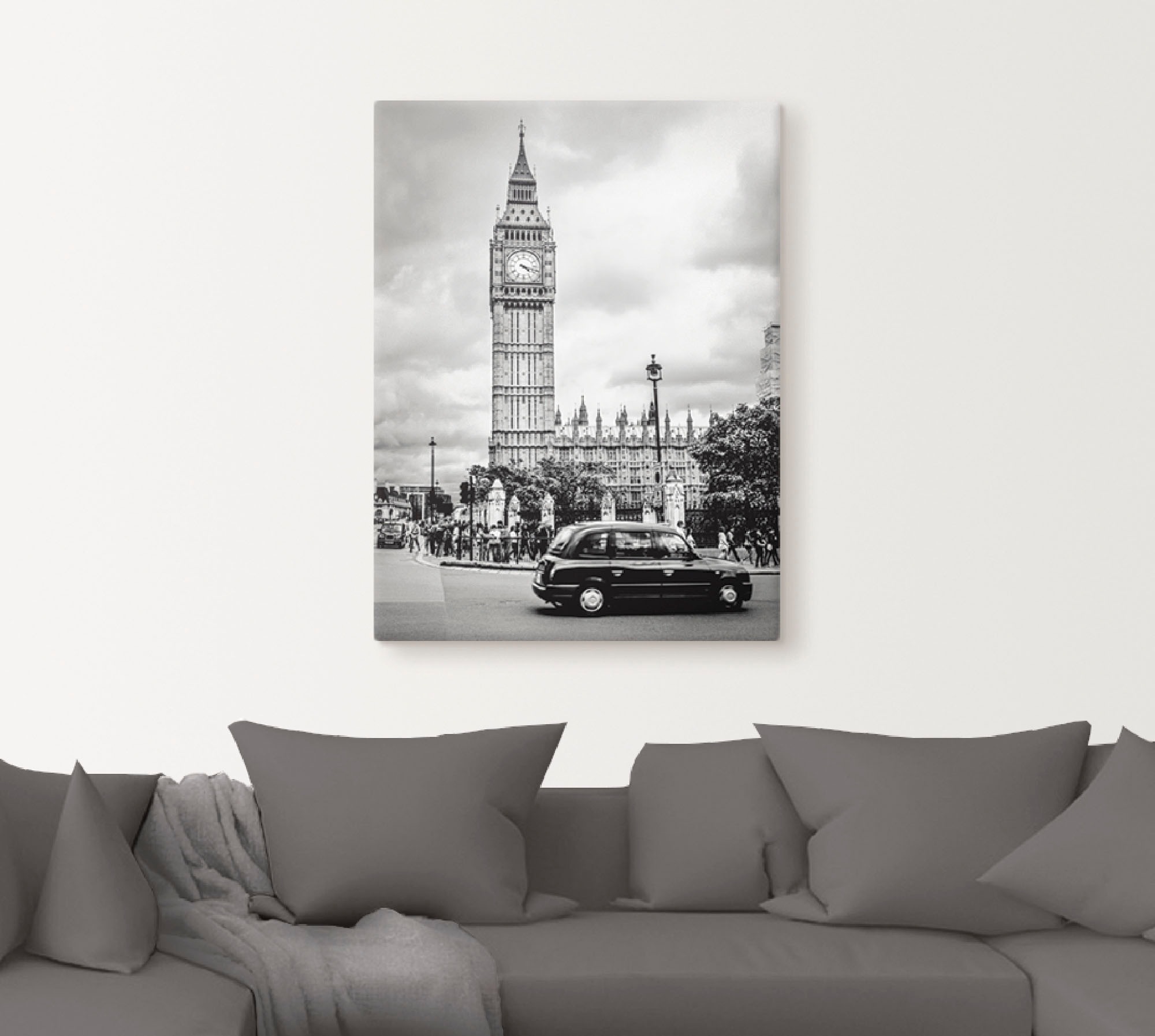 Artland Wandbild »London Taxi und Big Ben«, Gebäude, (1 St.), als Leinwandbild, Poster in verschied. Größen