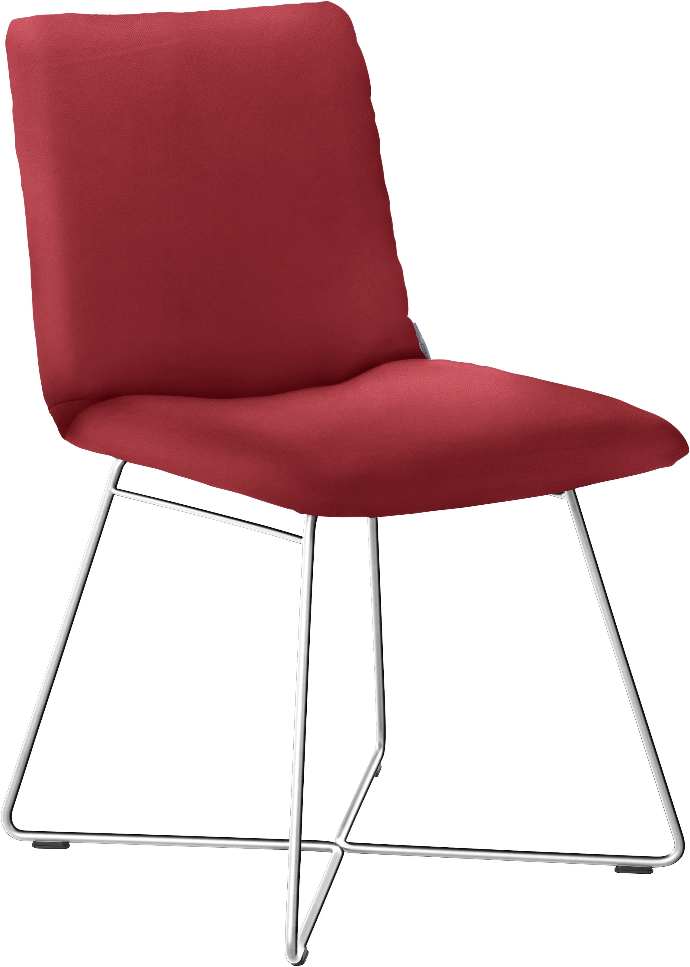 W.SCHILLIG Polsterstuhl »jakob«, Longlife Xtra-Leder Z59, mit Drahtrohrgestell in Chrom glänzend